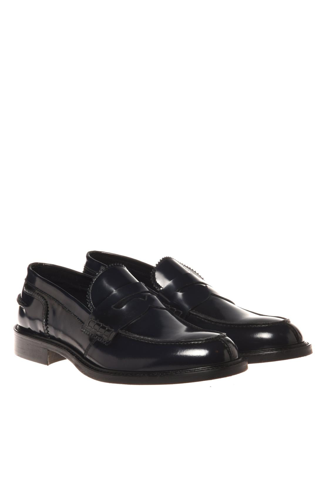 Blue brushed leather loafers-Baldinini-OUTLET-ARCHIVIST-ARCHIVE-SALE