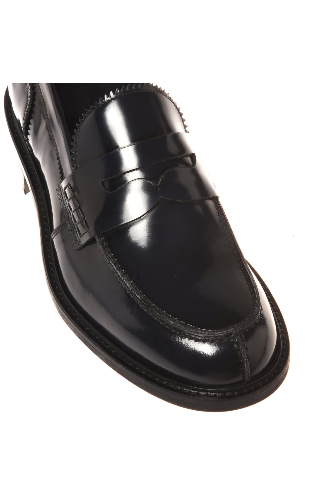 Blue brushed leather loafers-Baldinini-OUTLET-ARCHIVIST-ARCHIVE-SALE