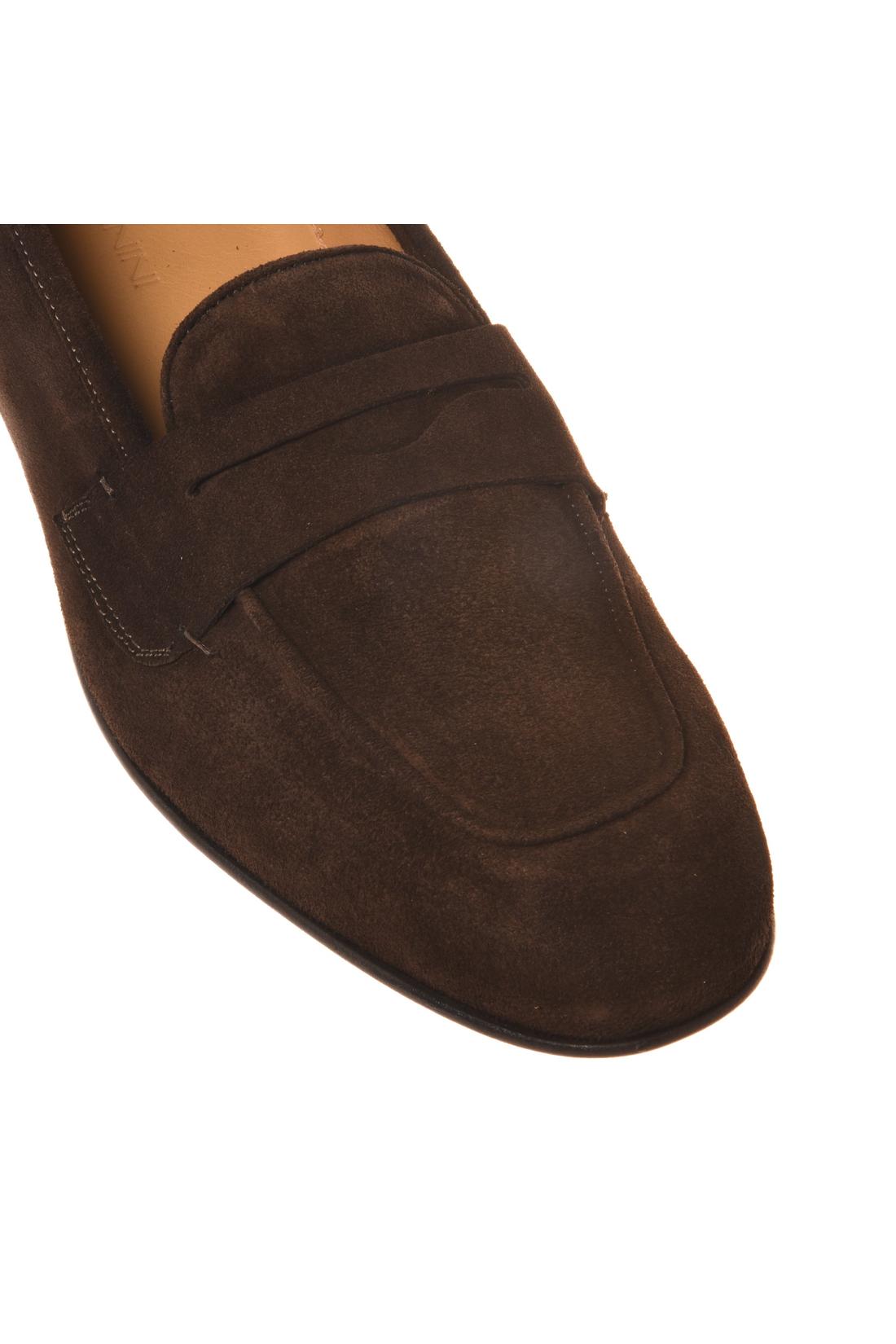 Dark brown suede loafer