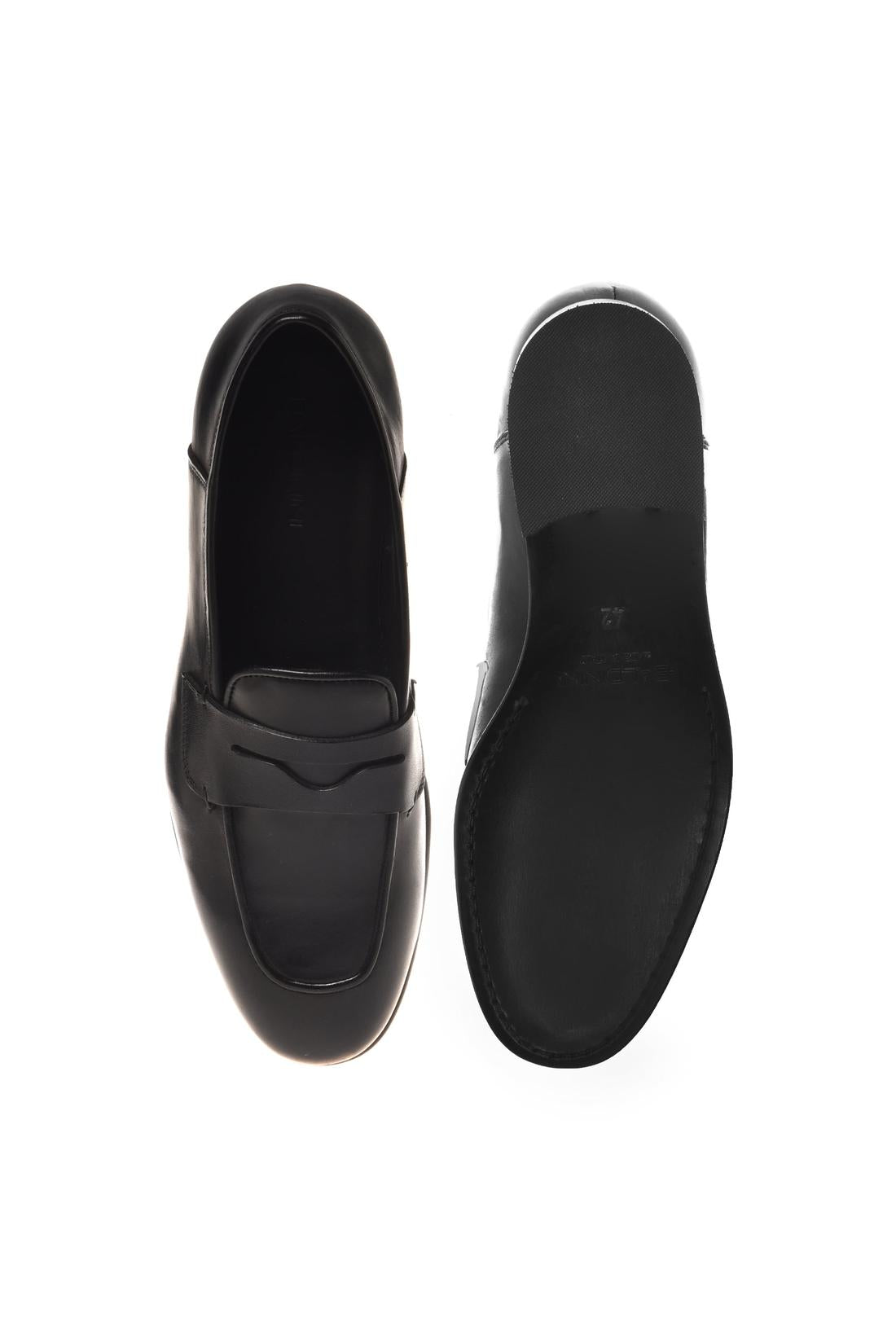 Loafer in black leather-Baldinini-OUTLET-ARCHIVIST-ARCHIVE-SALE