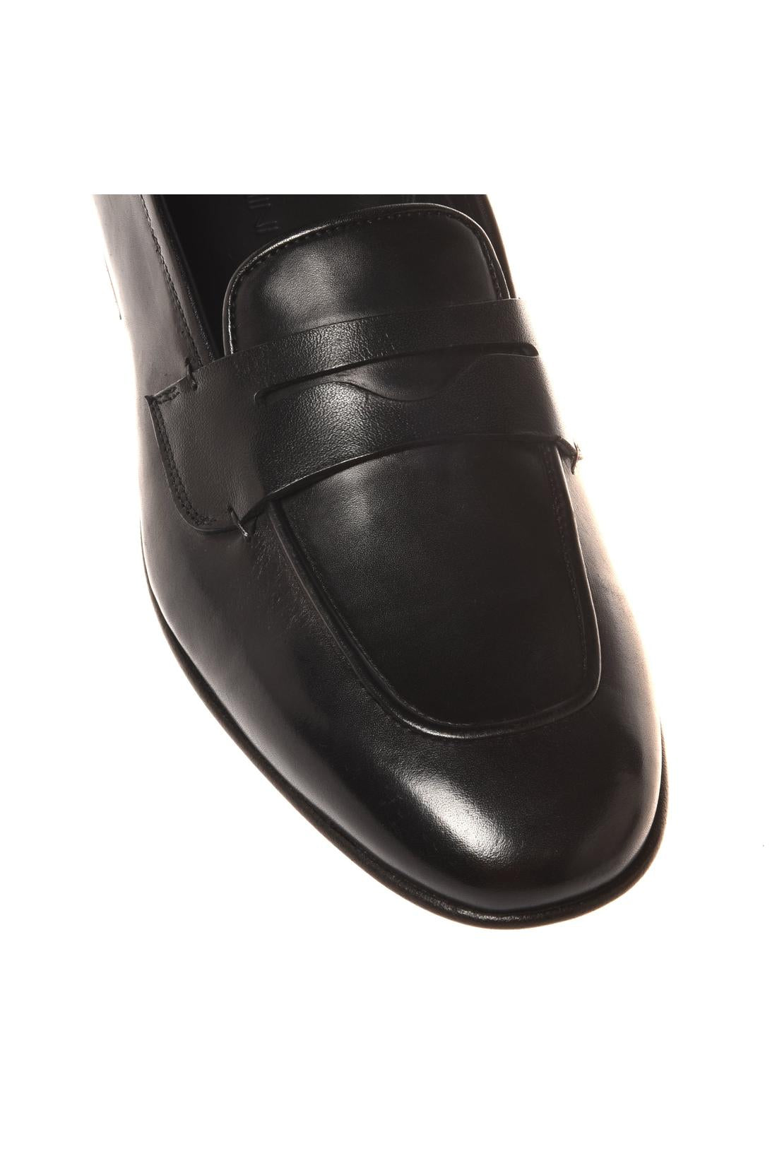 Loafer in black leather-Baldinini-OUTLET-ARCHIVIST-ARCHIVE-SALE