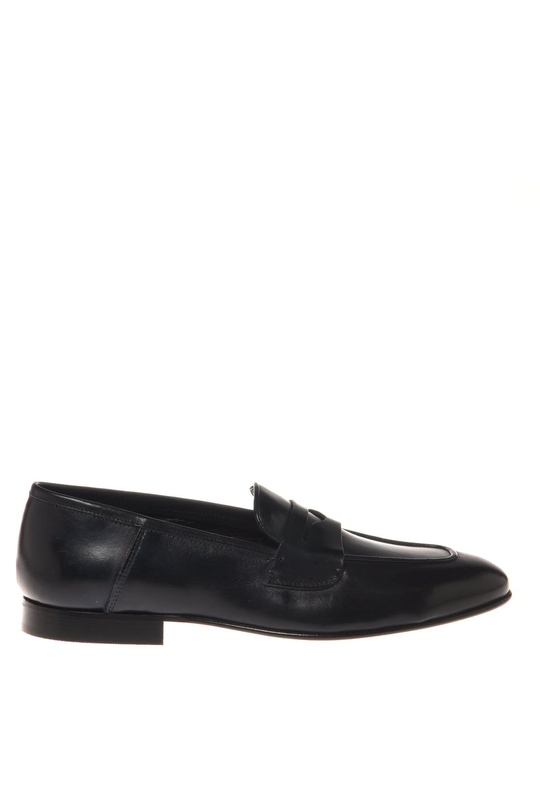 Loafer in blue leather