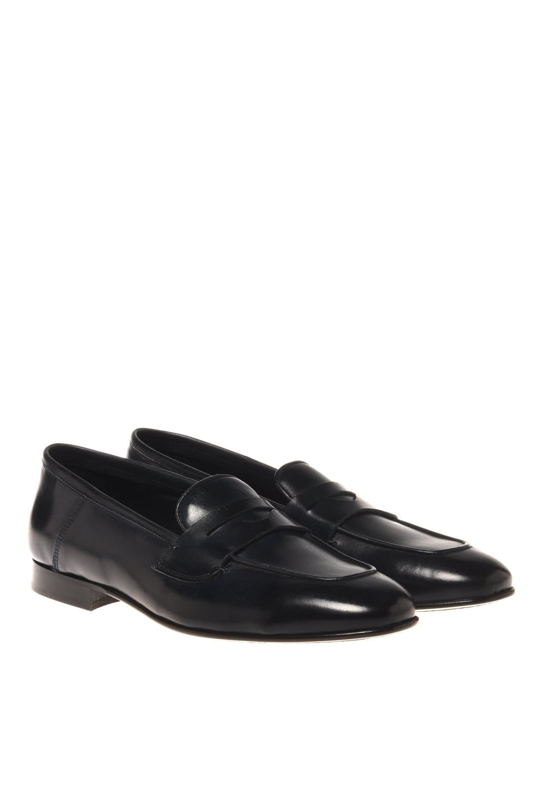 Loafer in blue leather