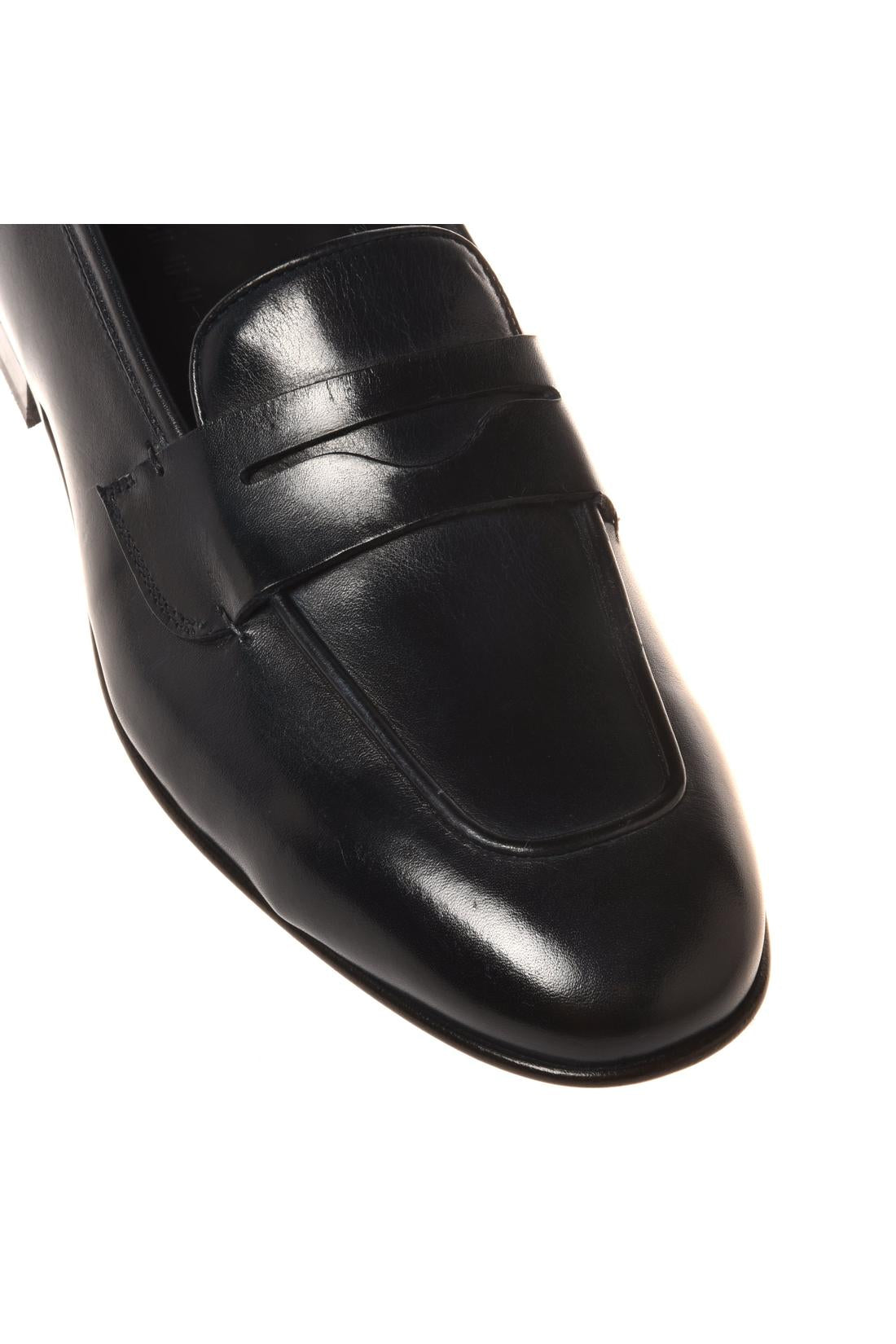 Loafer in blue leather