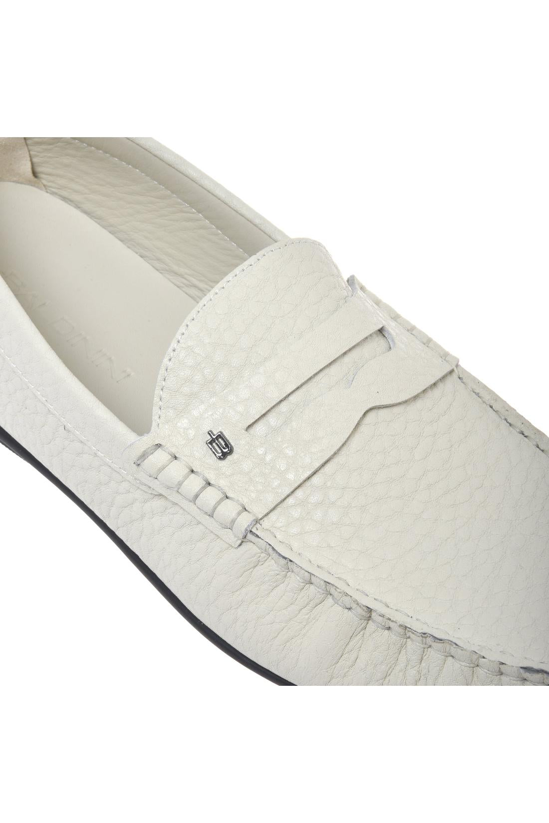 Moccasin in tumbled leather off white-Accessoires-Baldinini-OUTLET-ARCHIVIST-ARCHIVE-SALE