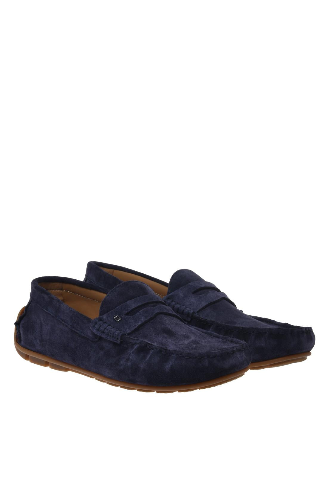 Moccasin in blue suede leather-Accessoires-Baldinini-OUTLET-ARCHIVIST-ARCHIVE-SALE