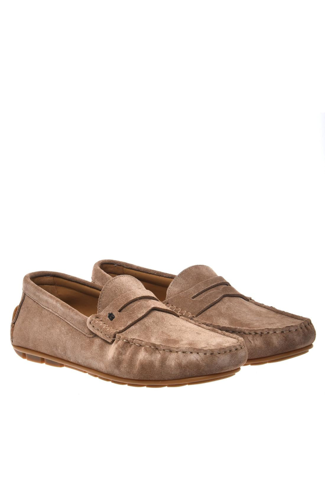 Beige suede leather loafer-Baldinini-OUTLET-ARCHIVIST-ARCHIVE-SALE