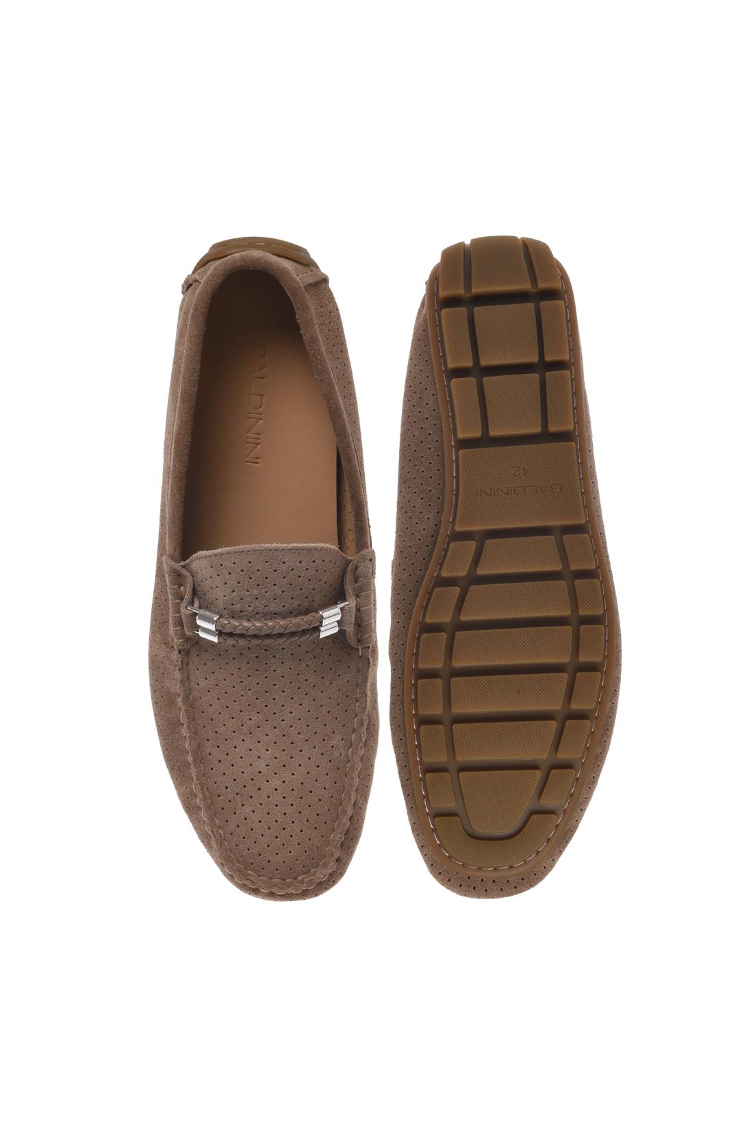 Moccasin in perforated beige suede leather-Accessoires-Baldinini-OUTLET-ARCHIVIST-ARCHIVE-SALE