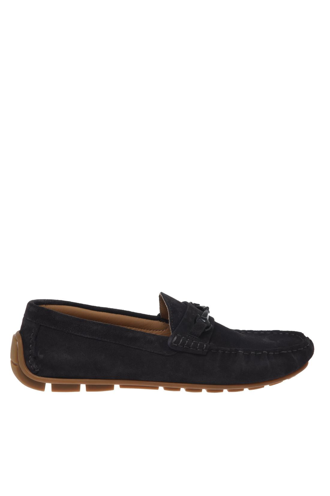 Loafer in grey suede leather