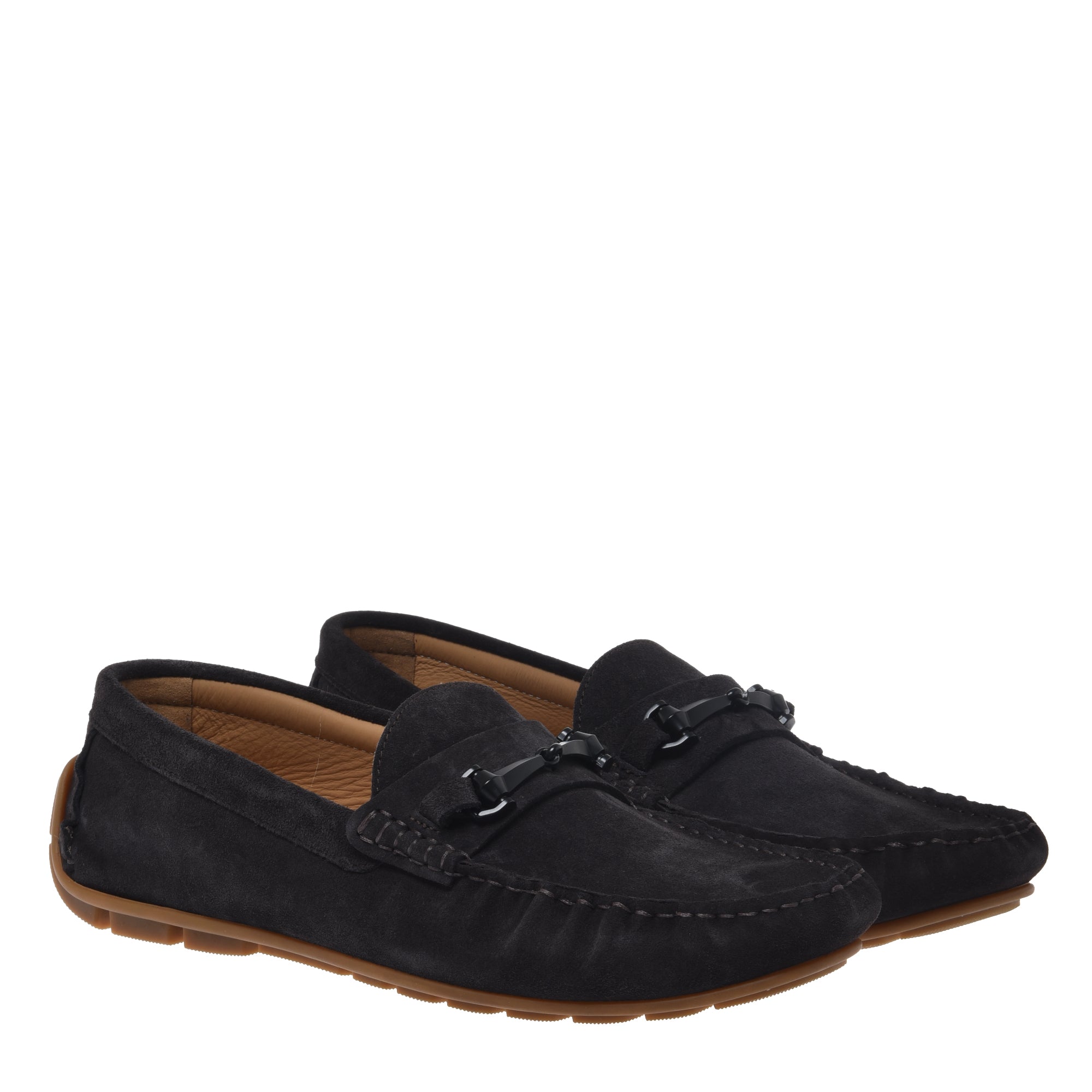 Loafer in grey suede leather-Baldinini-OUTLET-ARCHIVIST-ARCHIVE-SALE
