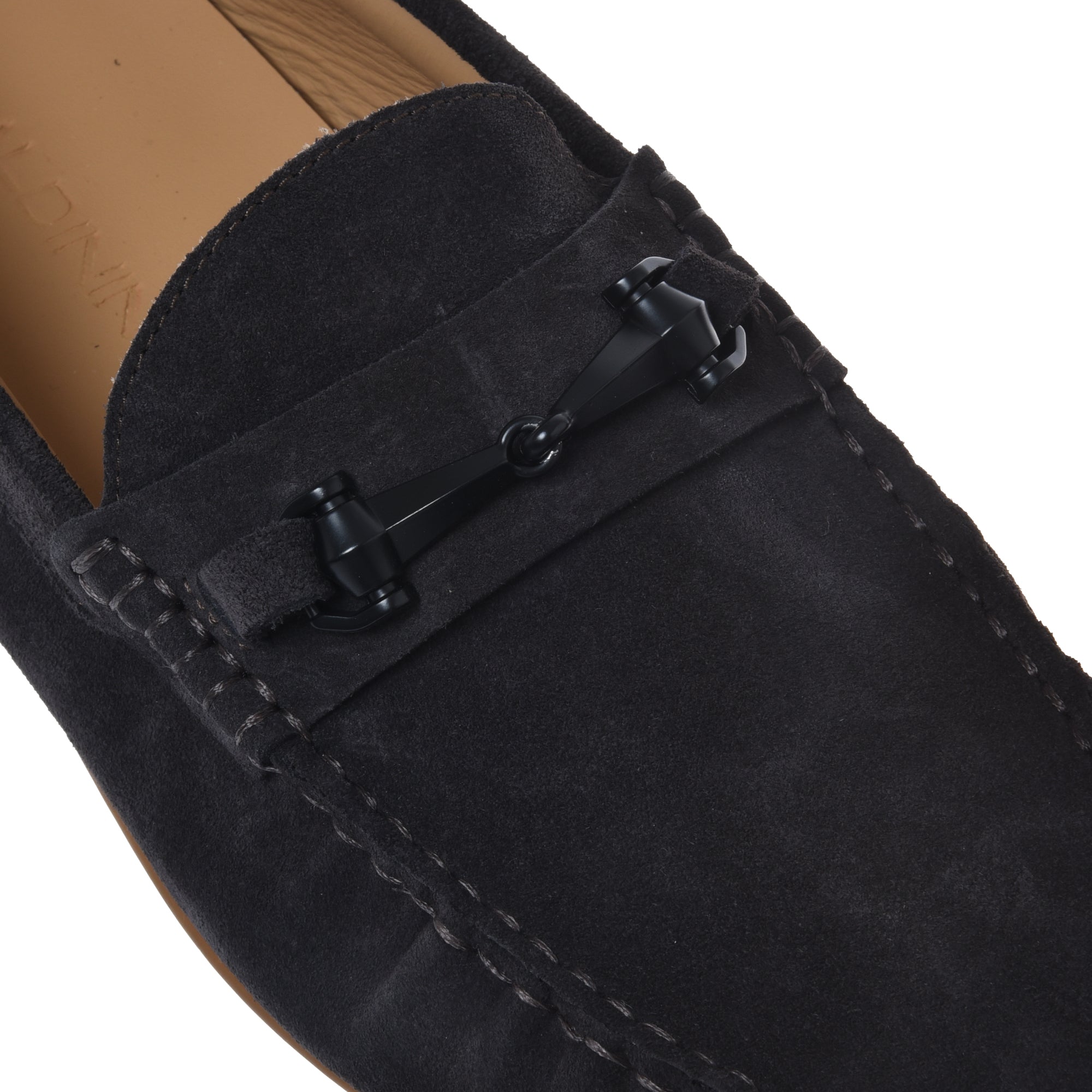 Loafer in grey suede leather-Baldinini-OUTLET-ARCHIVIST-ARCHIVE-SALE