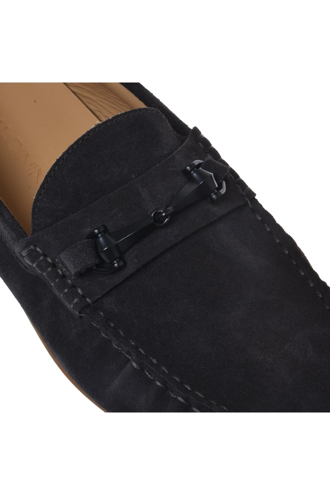 Loafer in grey suede leather