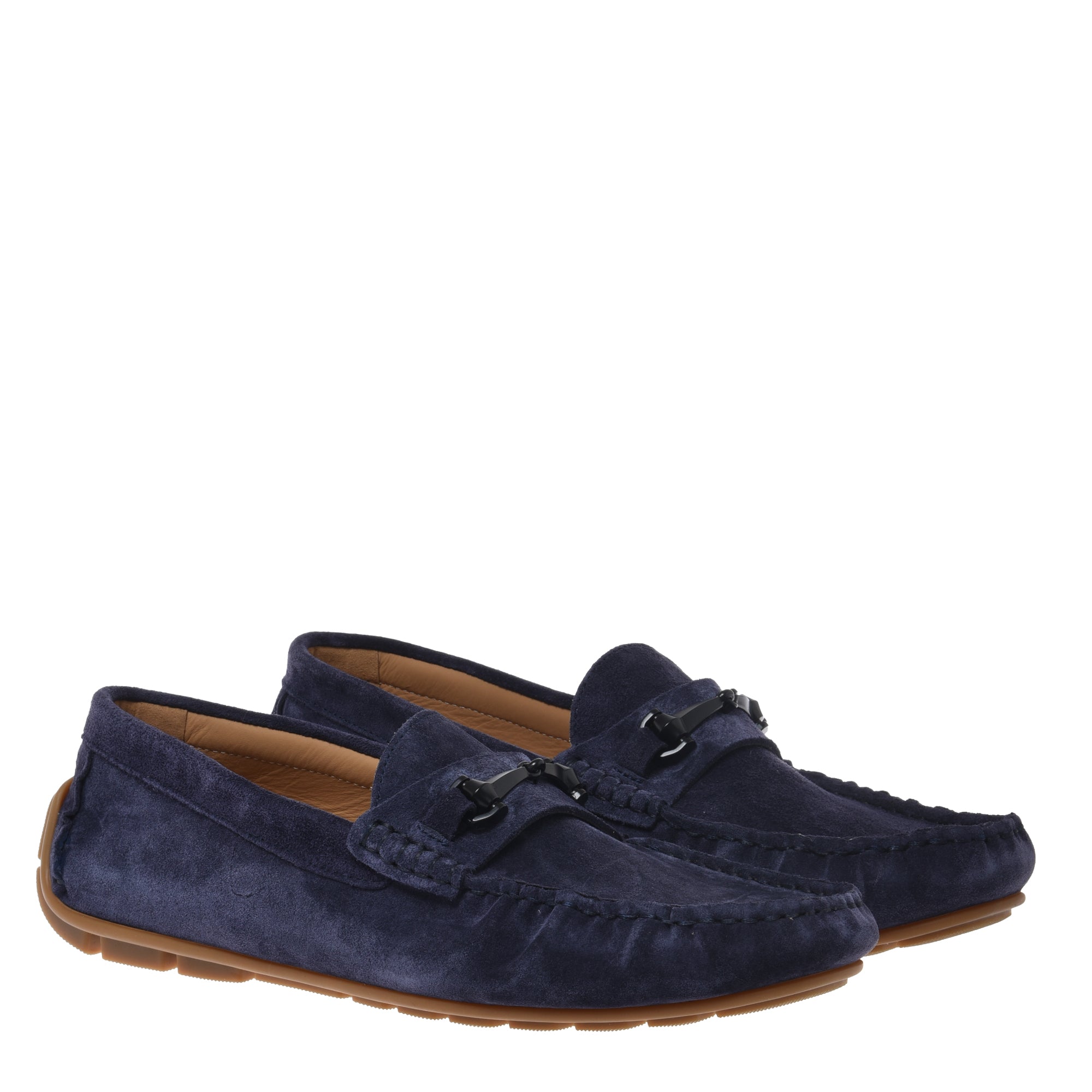 Loafer in blue suede leather-Baldinini-OUTLET-ARCHIVIST-ARCHIVE-SALE