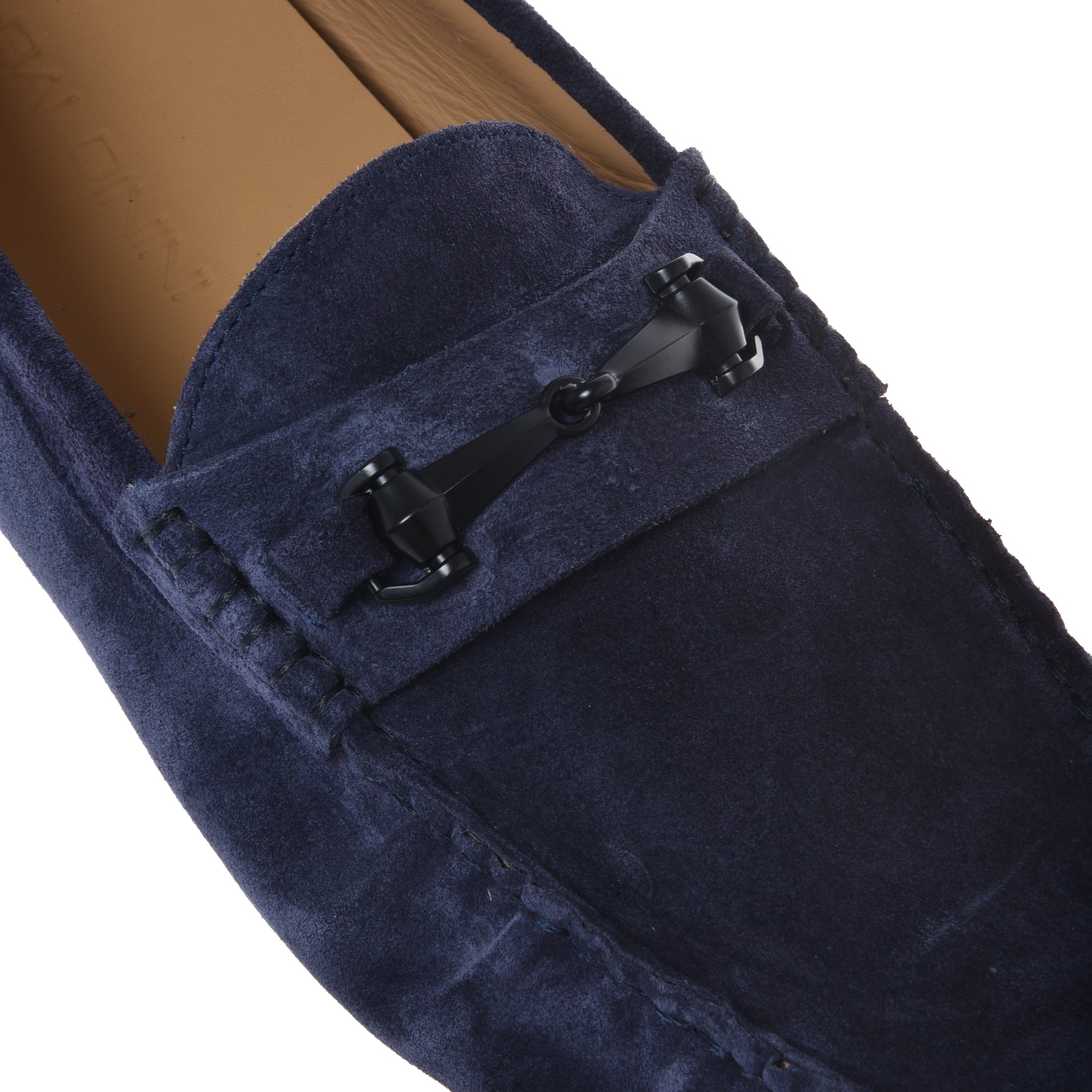 Loafer in blue suede leather-Baldinini-OUTLET-ARCHIVIST-ARCHIVE-SALE