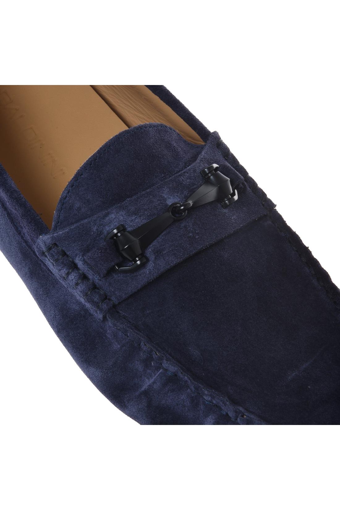 Loafer in blue suede leather