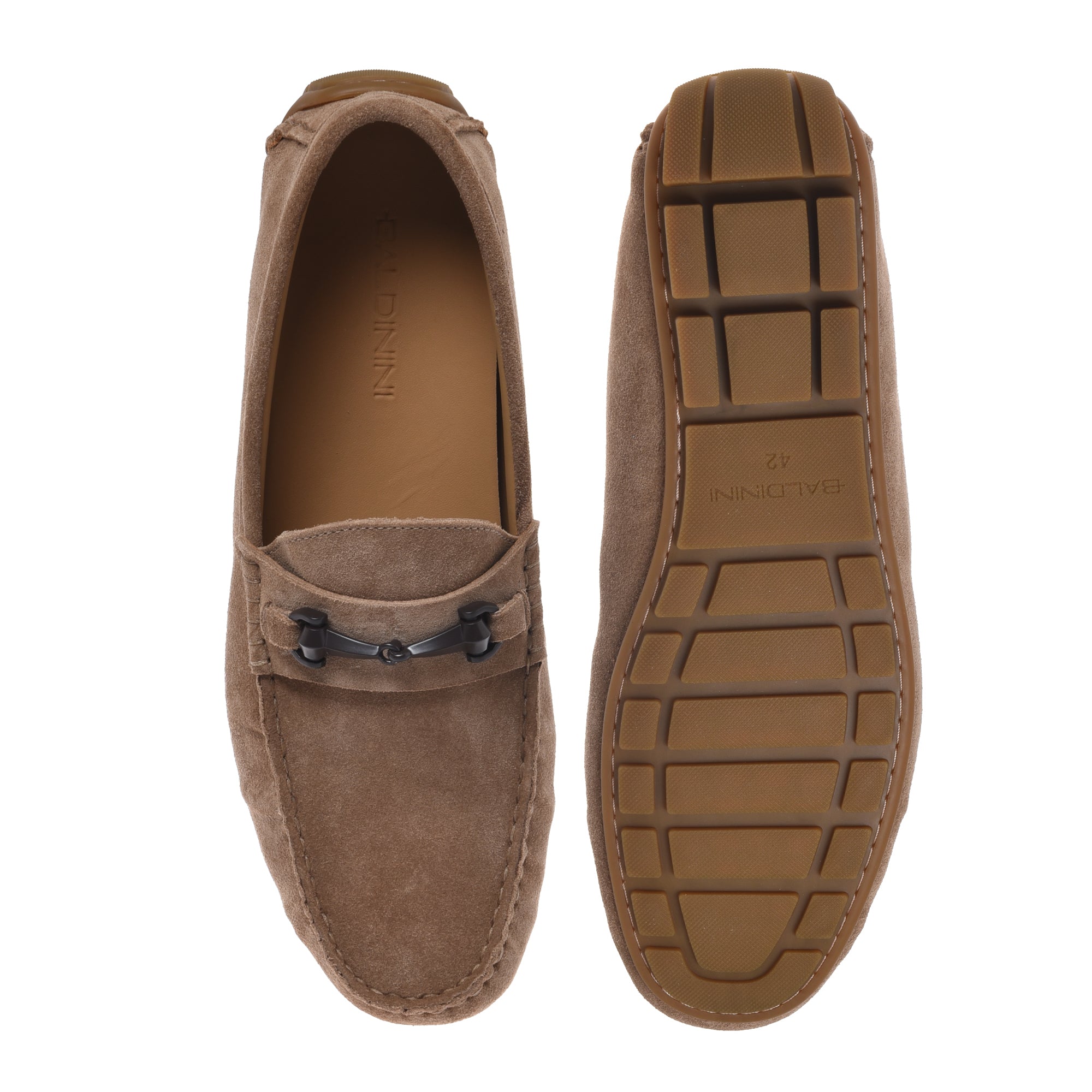 Loafer in beige suede leather-Baldinini-OUTLET-ARCHIVIST-ARCHIVE-SALE