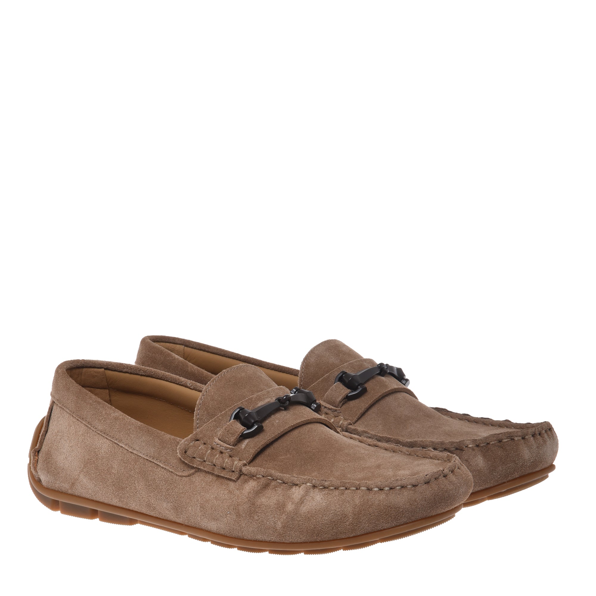 Loafer in beige suede leather-Baldinini-OUTLET-ARCHIVIST-ARCHIVE-SALE