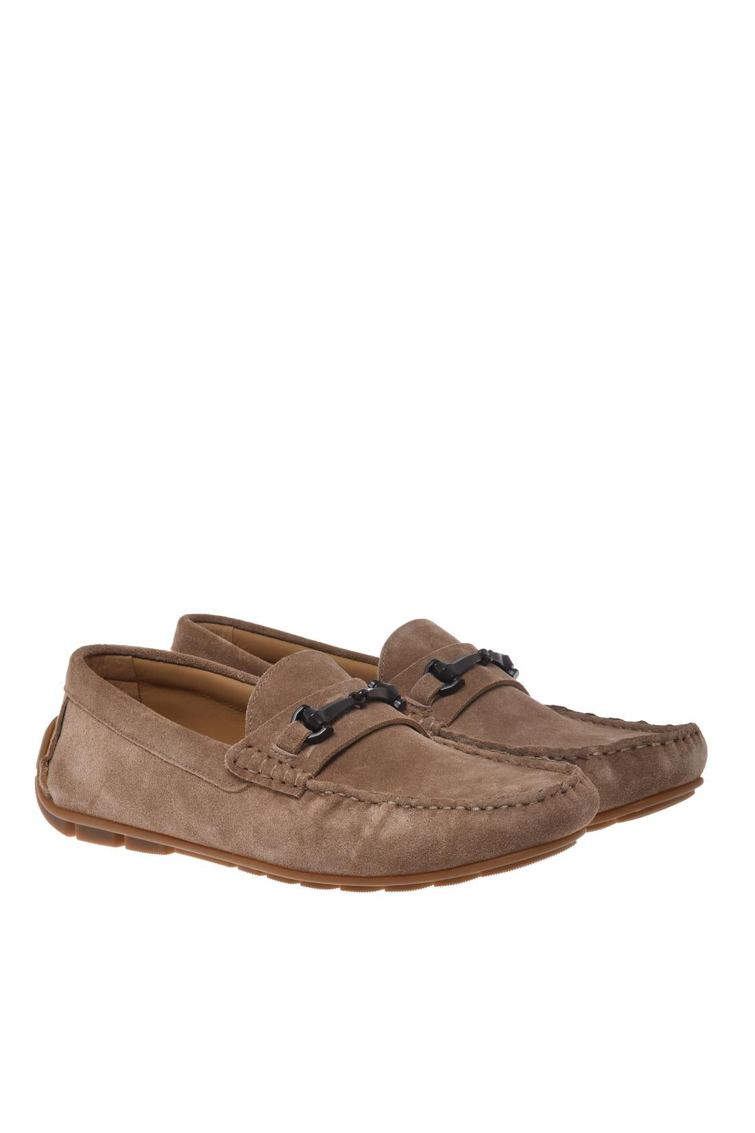 Loafer in beige suede leather