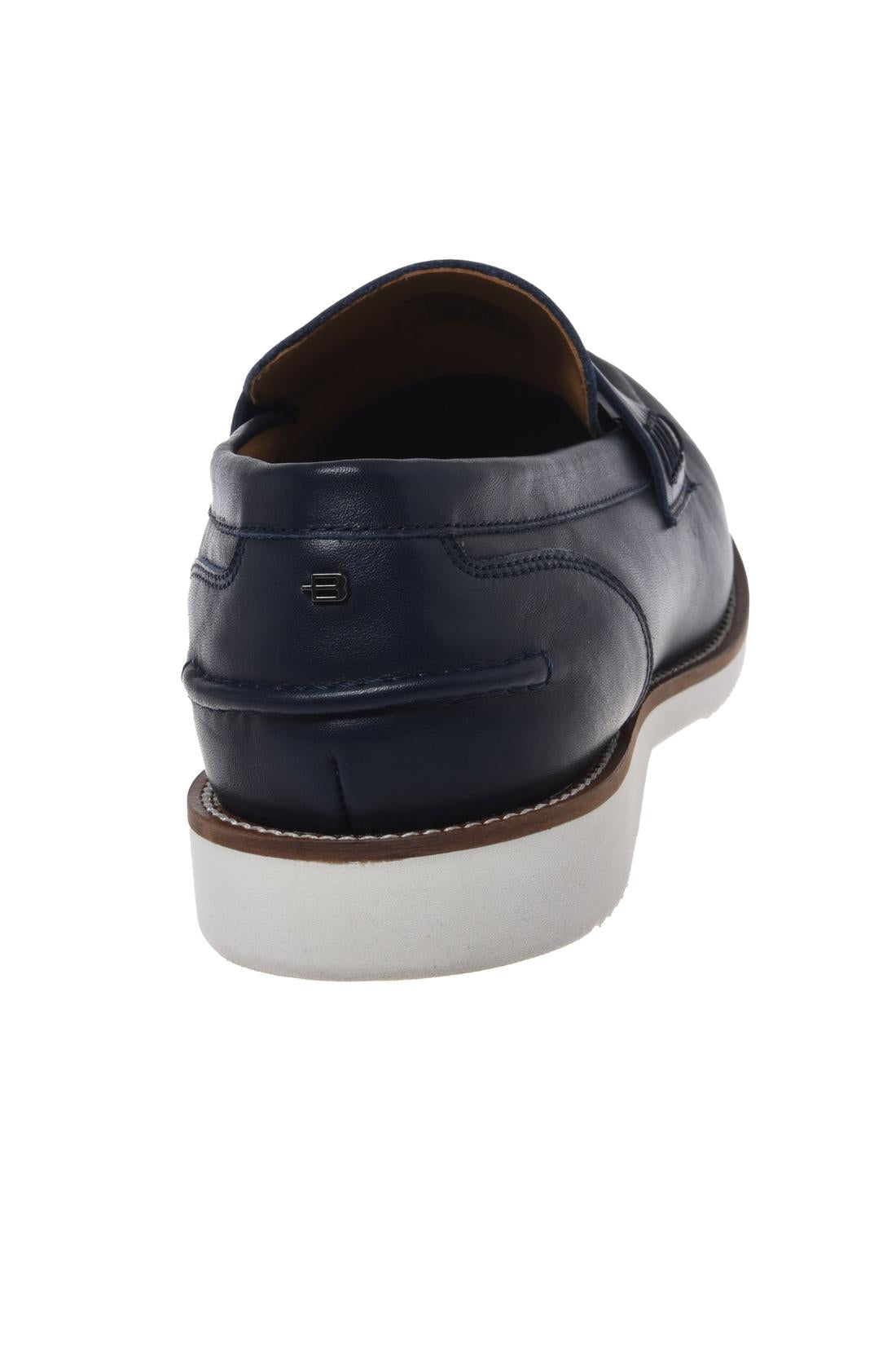 Loafer in leather blue