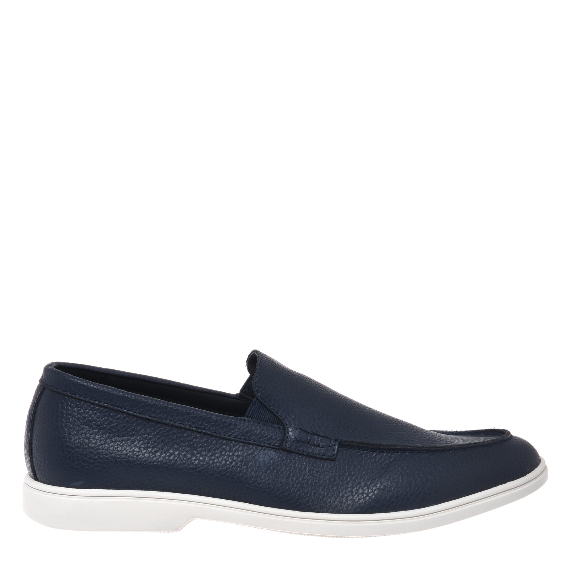 Loafer in tumbled leather blue-Baldinini-OUTLET-46-BLU-ARCHIVIST-ARCHIVE-SALE