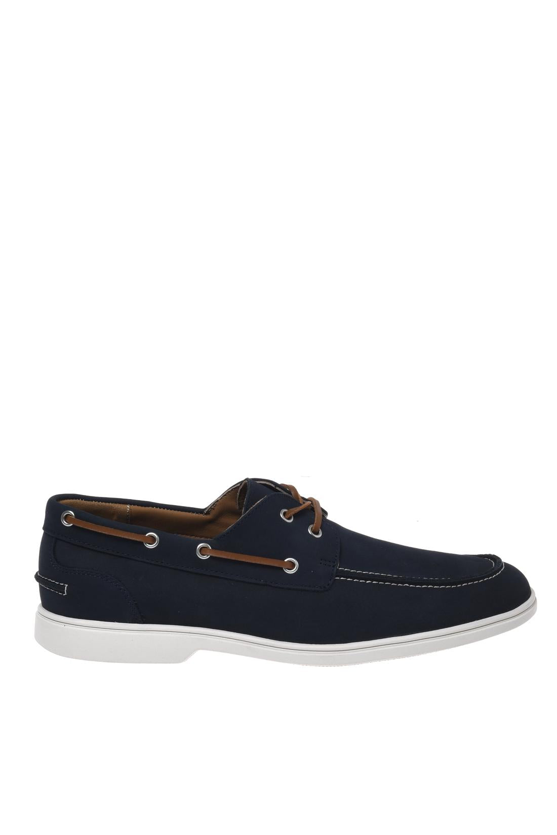 Lace-up in nubuck blue