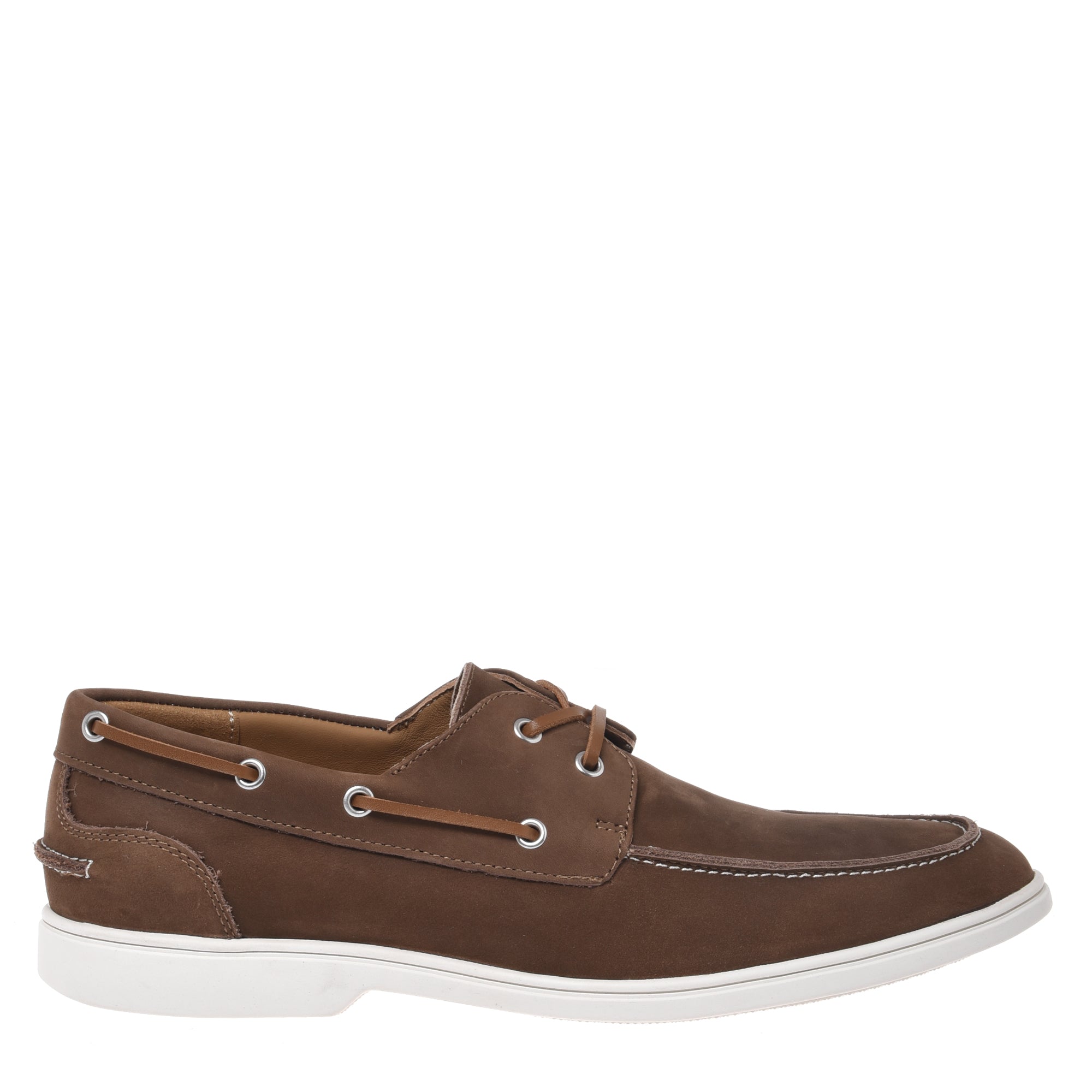 Lace‑up shoe in brown nubuck leather-Baldinini-OUTLET-46-CUOIO-ARCHIVIST-ARCHIVE-SALE