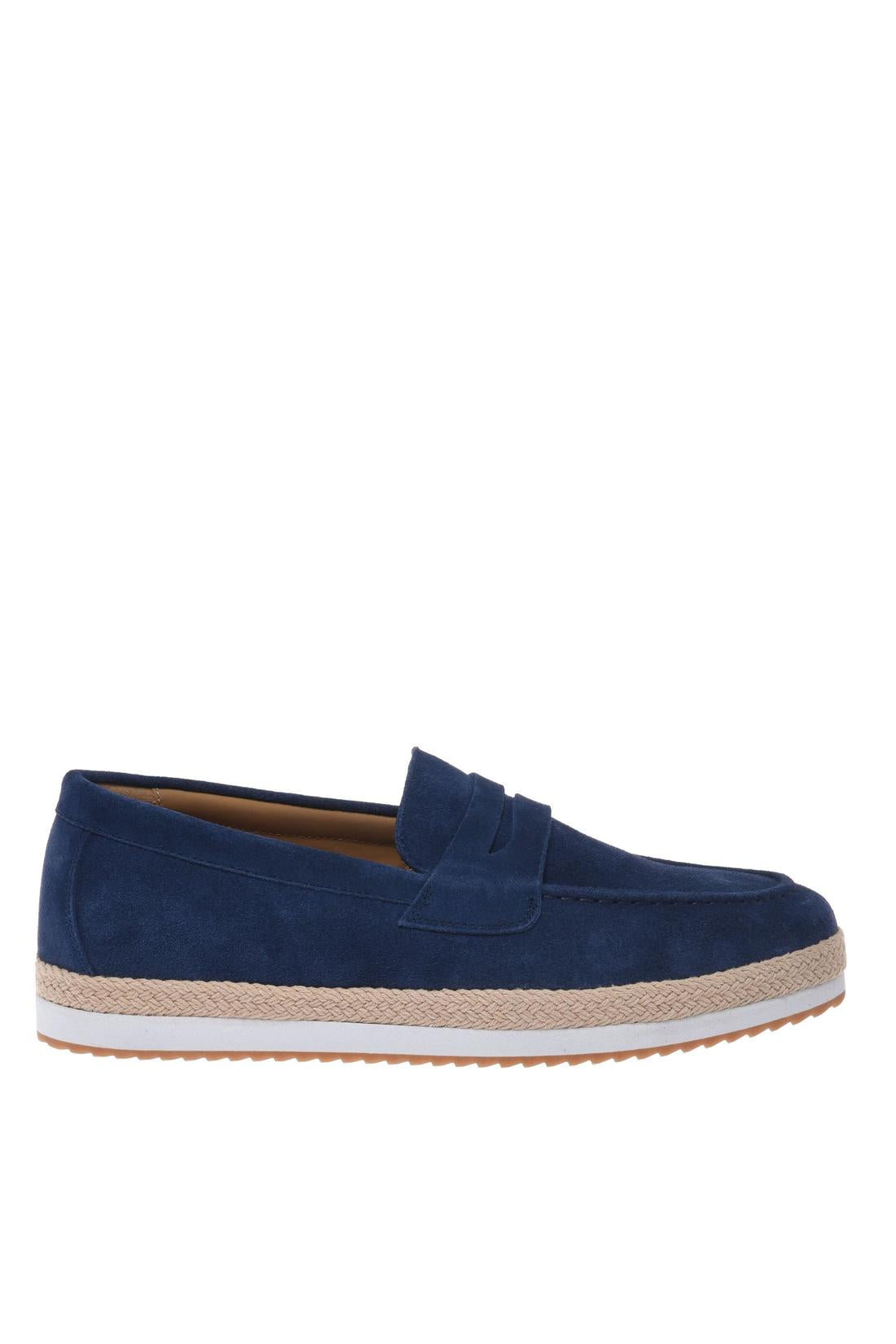Blue suede leather loafer-Baldinini-OUTLET-39-PACIFICO-ARCHIVIST-ARCHIVE-SALE