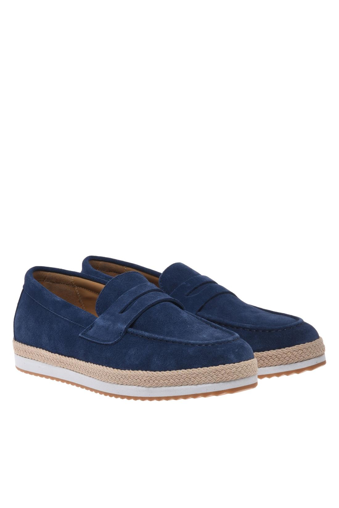 Blue suede leather loafer-Baldinini-OUTLET-ARCHIVIST-ARCHIVE-SALE