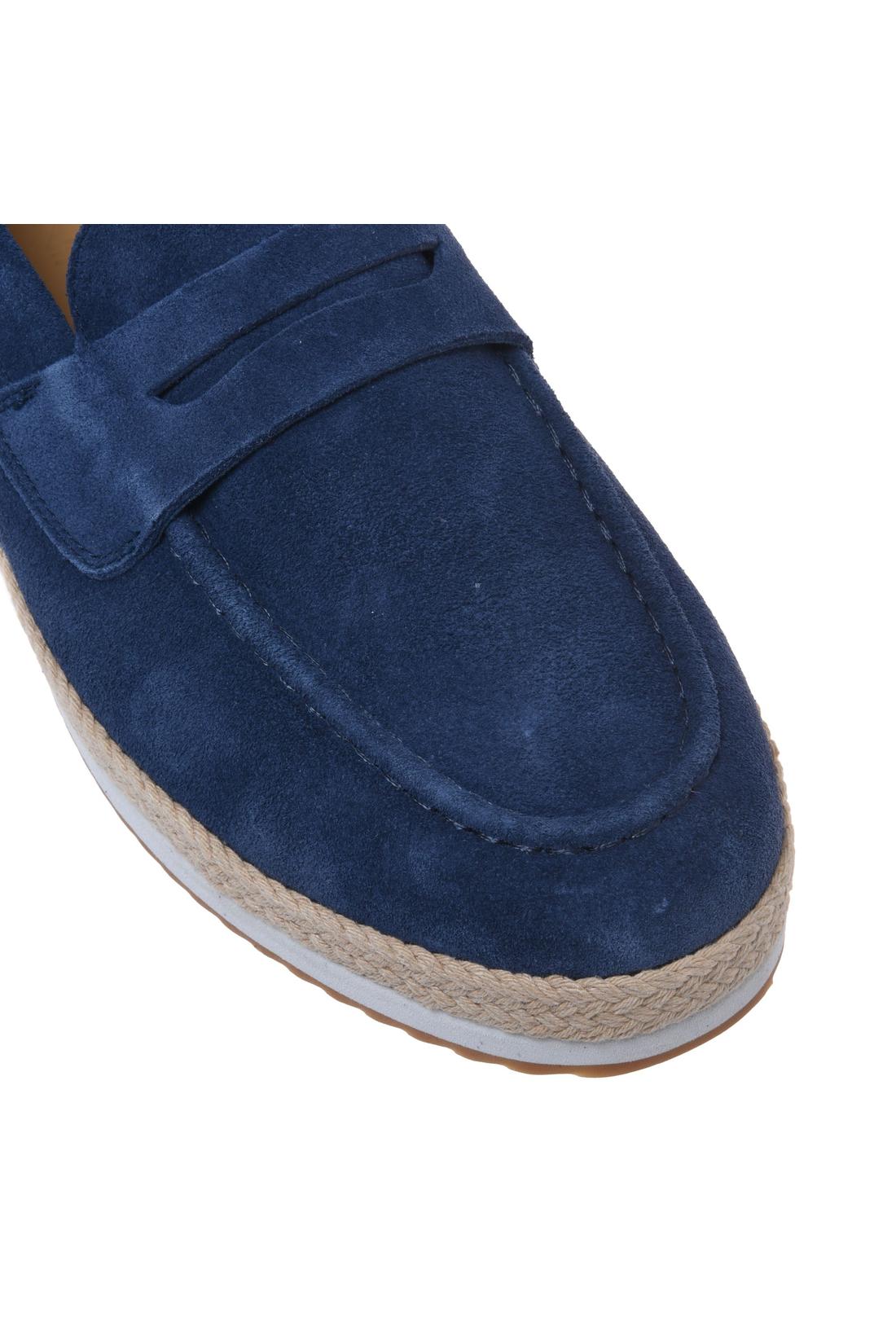 Blue suede leather loafer-Baldinini-OUTLET-ARCHIVIST-ARCHIVE-SALE
