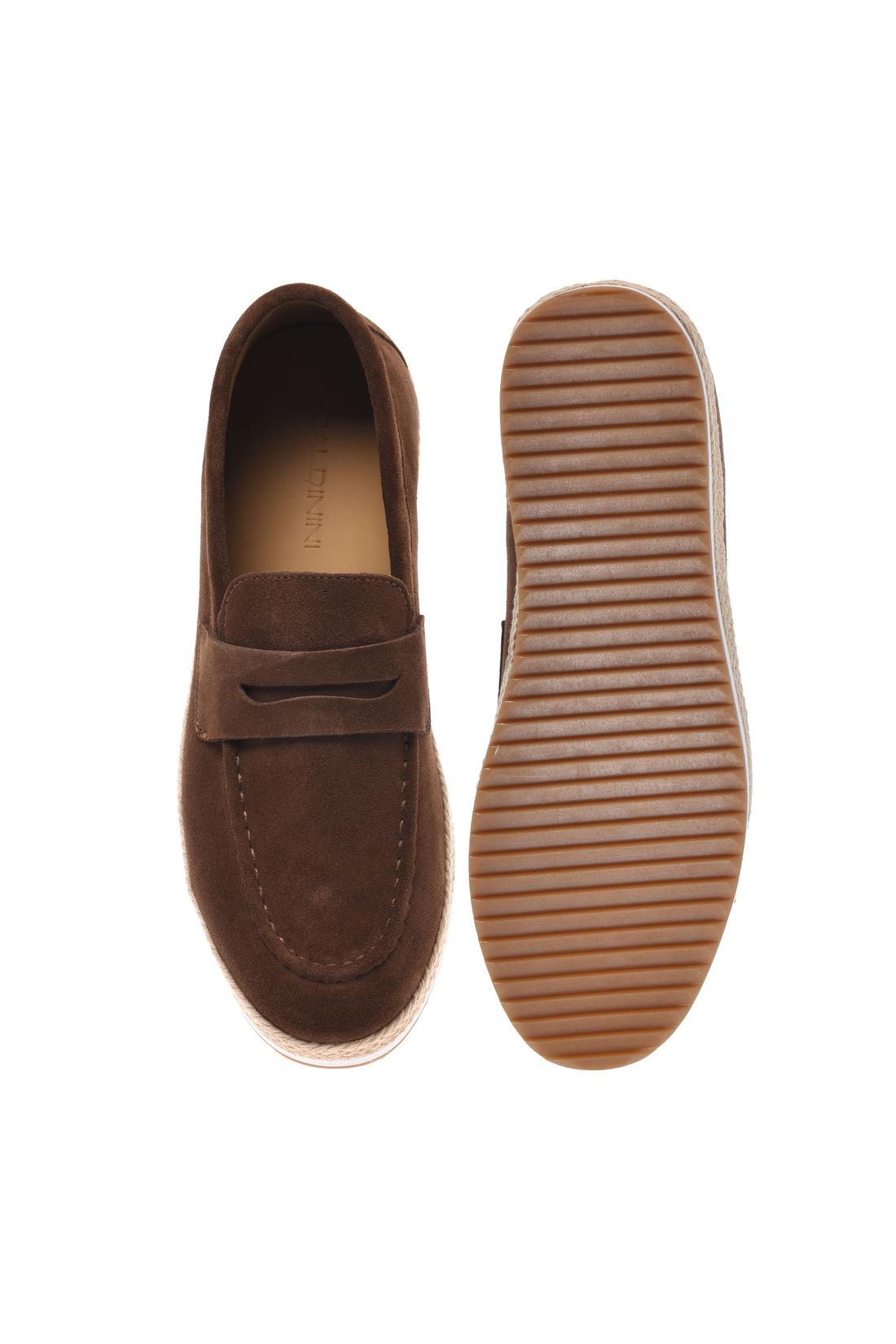 Brown suede leather loafer-Baldinini-OUTLET-ARCHIVIST-ARCHIVE-SALE