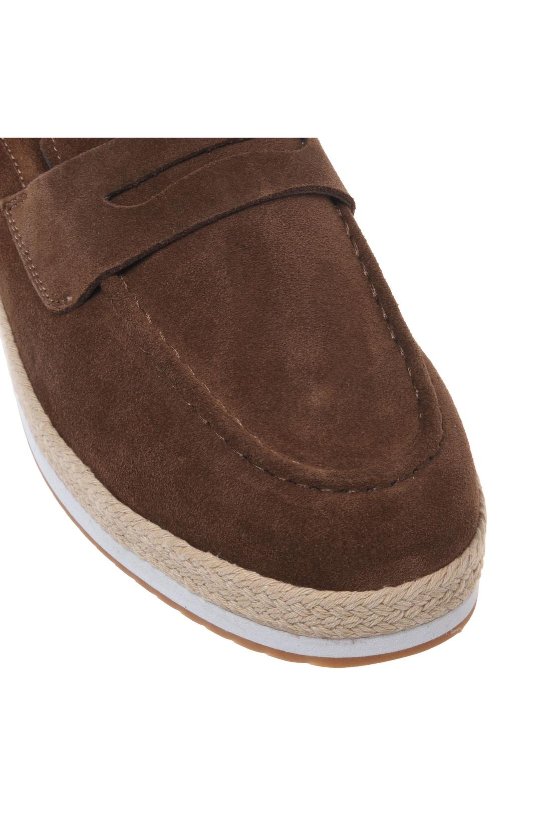 Brown suede leather loafer-Baldinini-OUTLET-ARCHIVIST-ARCHIVE-SALE
