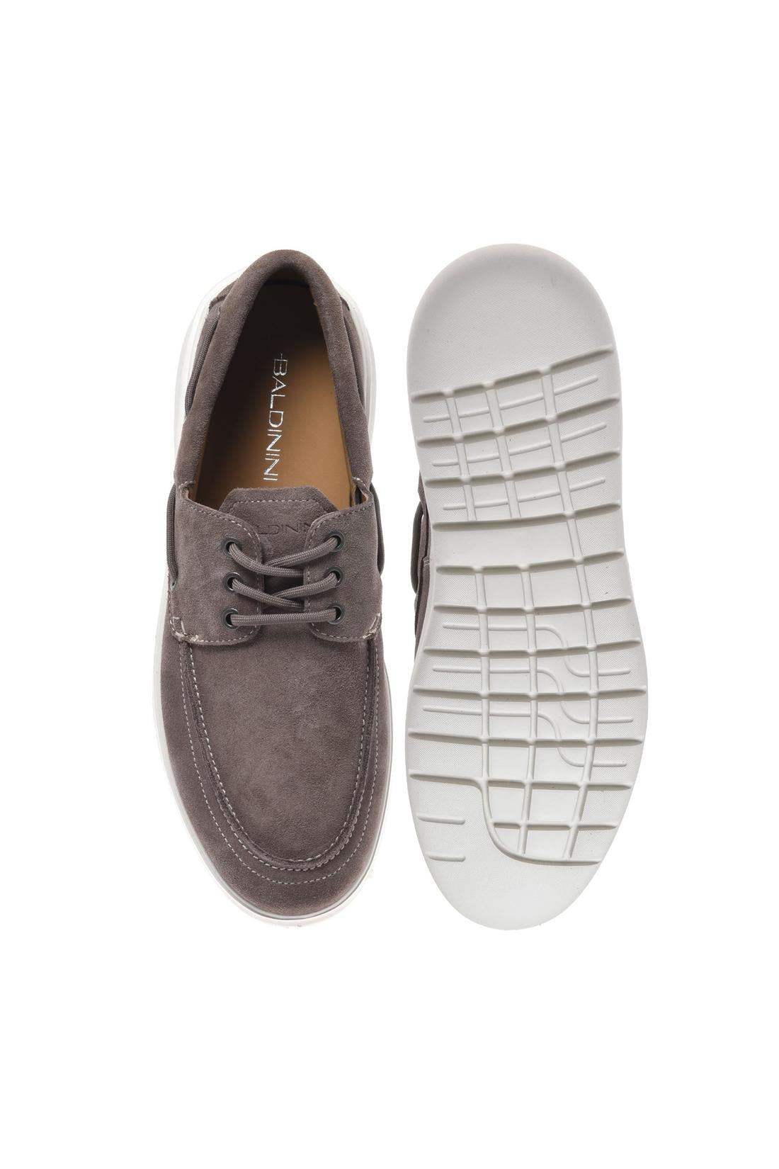 Taupe suede leather loafer-Baldinini-OUTLET-ARCHIVIST-ARCHIVE-SALE