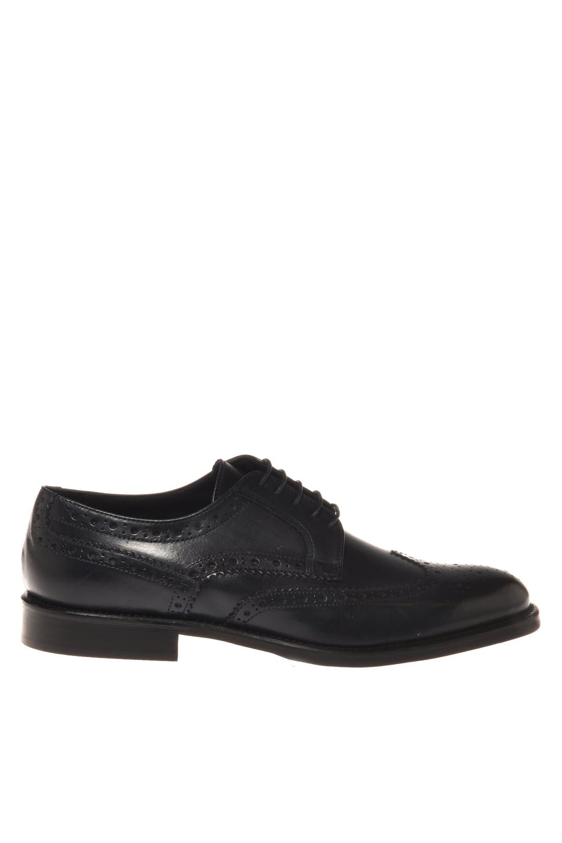 Lace-up shoe in blue leather-Baldinini-OUTLET-39-BLU-ARCHIVIST-ARCHIVE-SALE
