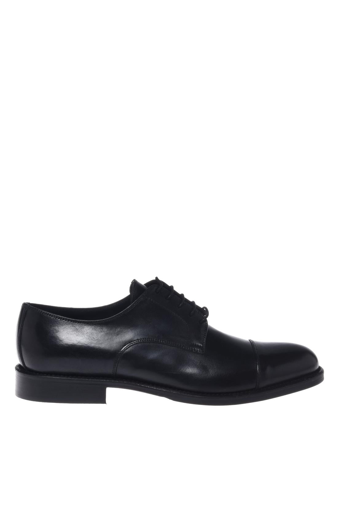 Lace-up shoe in black leather-Baldinini-OUTLET-39-NERO-ARCHIVIST-ARCHIVE-SALE