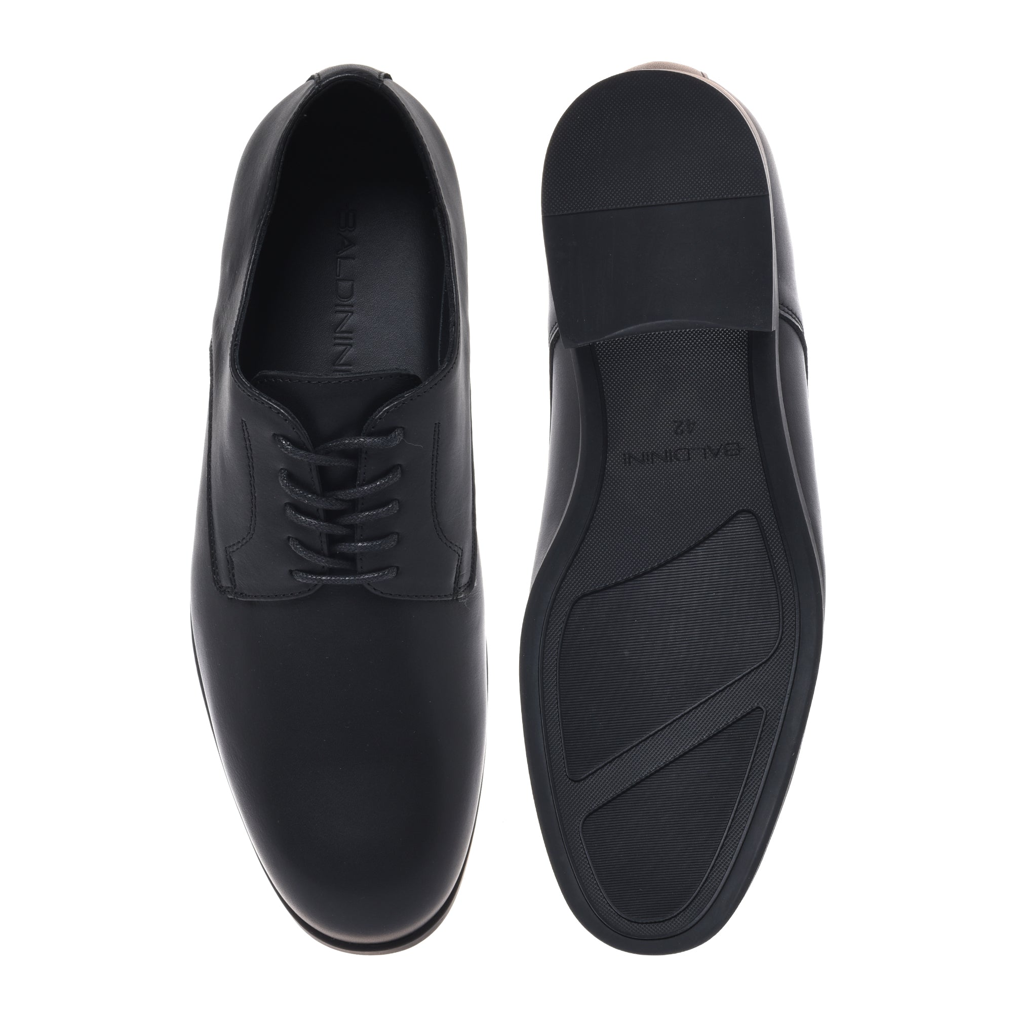 Lace-up in leather black-Baldinini-OUTLET-ARCHIVIST-ARCHIVE-SALE