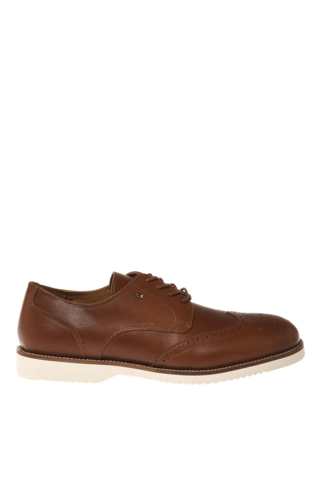 Lace-up in leather brown