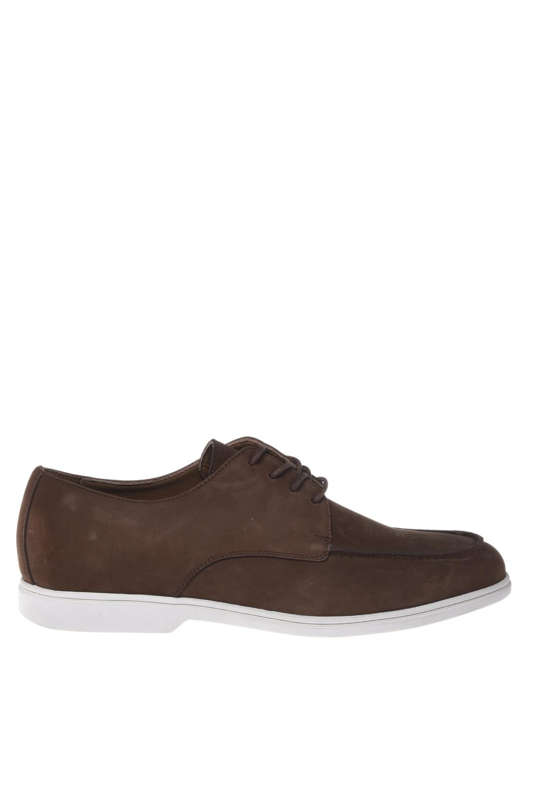 Lace-up in nubuck dark brown-Baldinini-OUTLET-39-CUOIO-ARCHIVIST-ARCHIVE-SALE