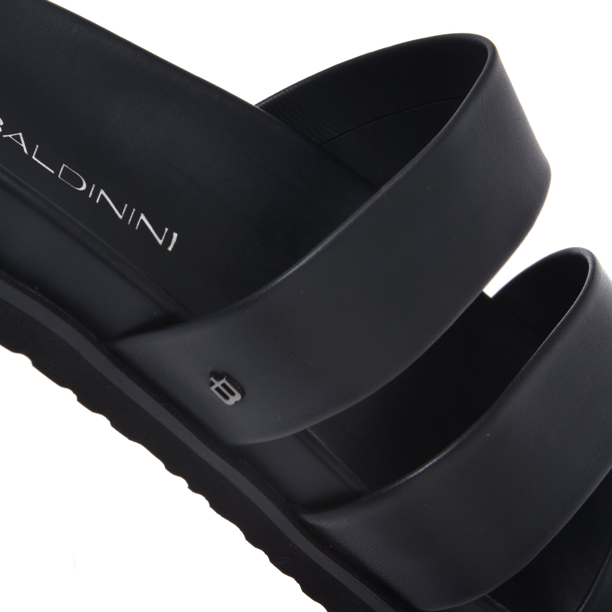 Mule in black leather-Baldinini-OUTLET-ARCHIVIST-ARCHIVE-SALE