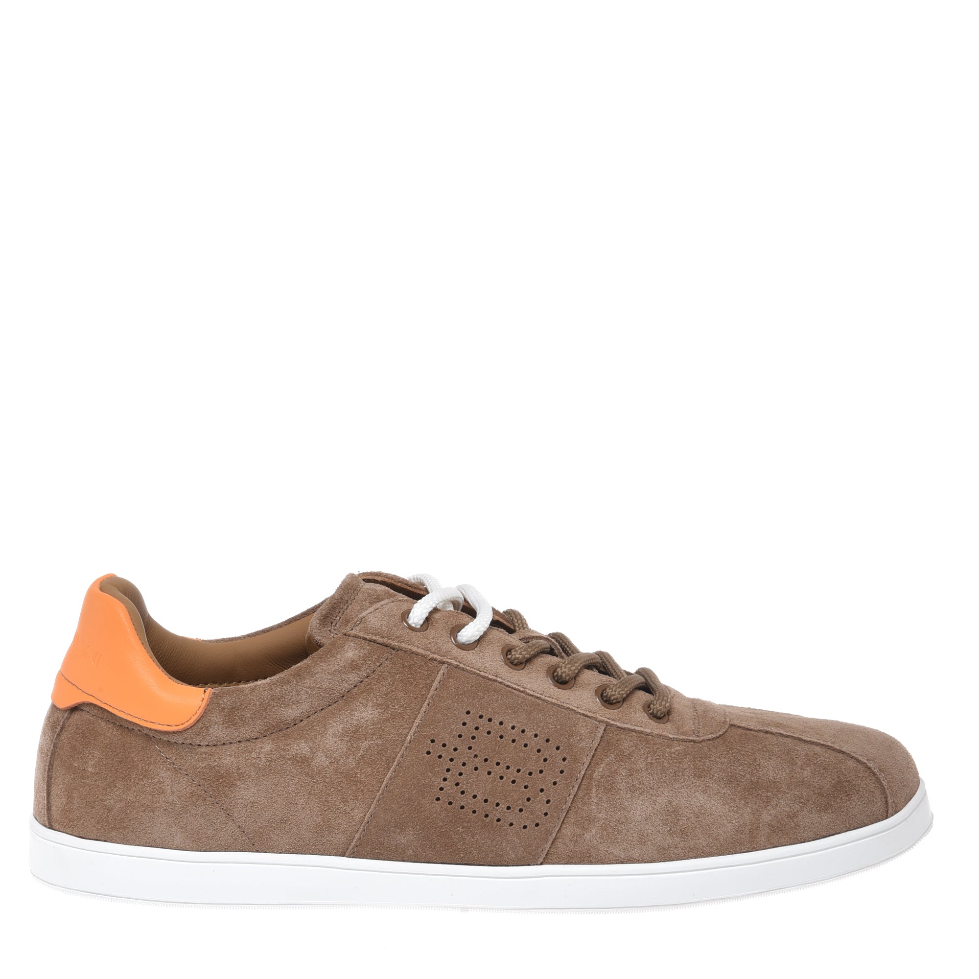 Sneaker in beige suede leather-Baldinini-OUTLET-46-SAVANA-ARCHIVIST-ARCHIVE-SALE