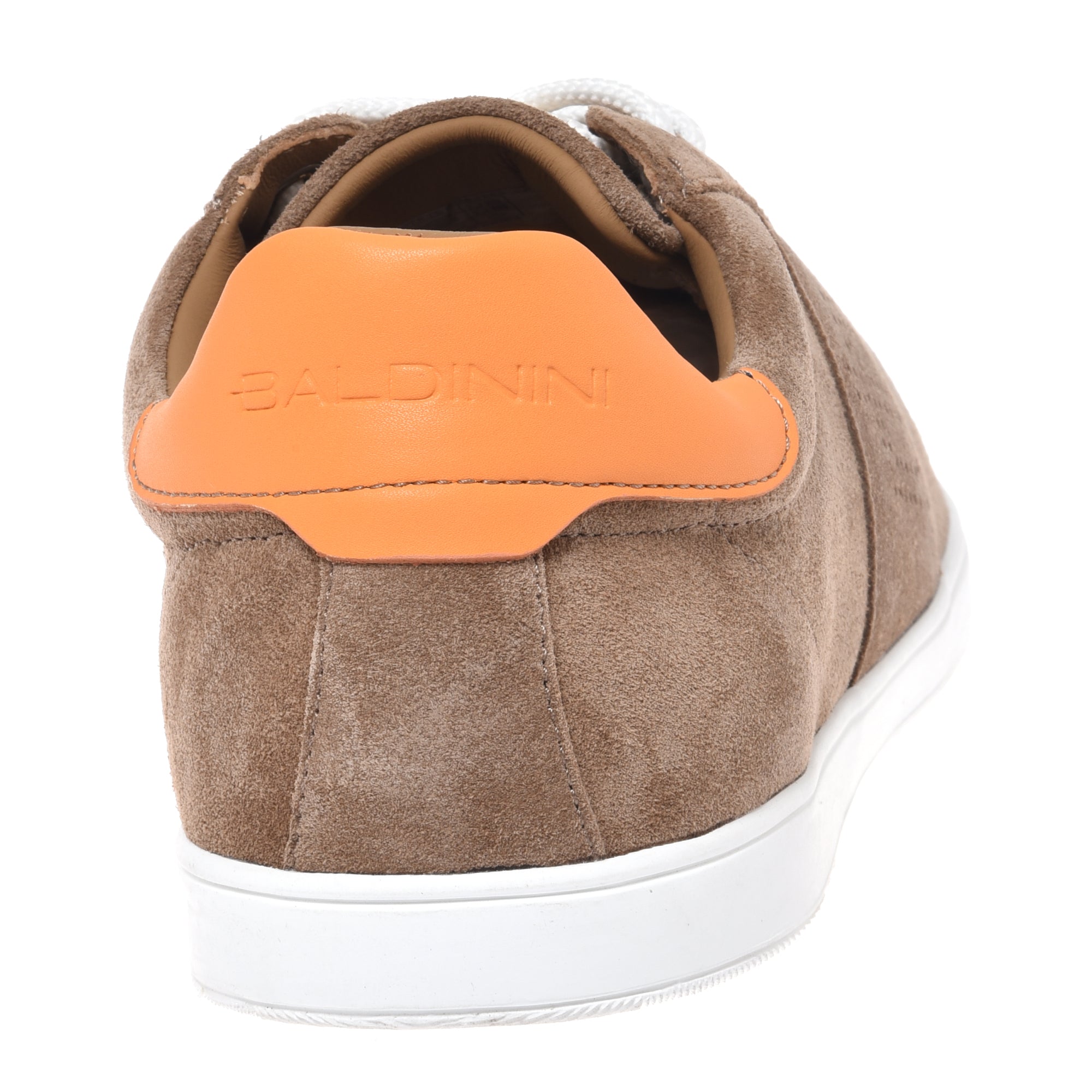 Sneaker in beige suede leather-Baldinini-OUTLET-ARCHIVIST-ARCHIVE-SALE