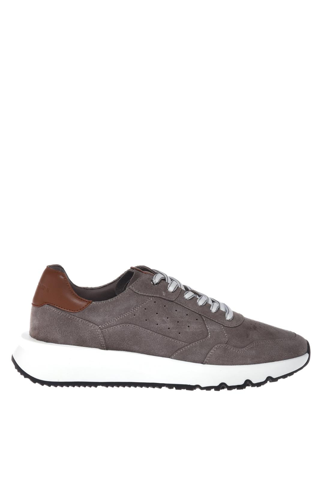 Sneaker in suede taupe