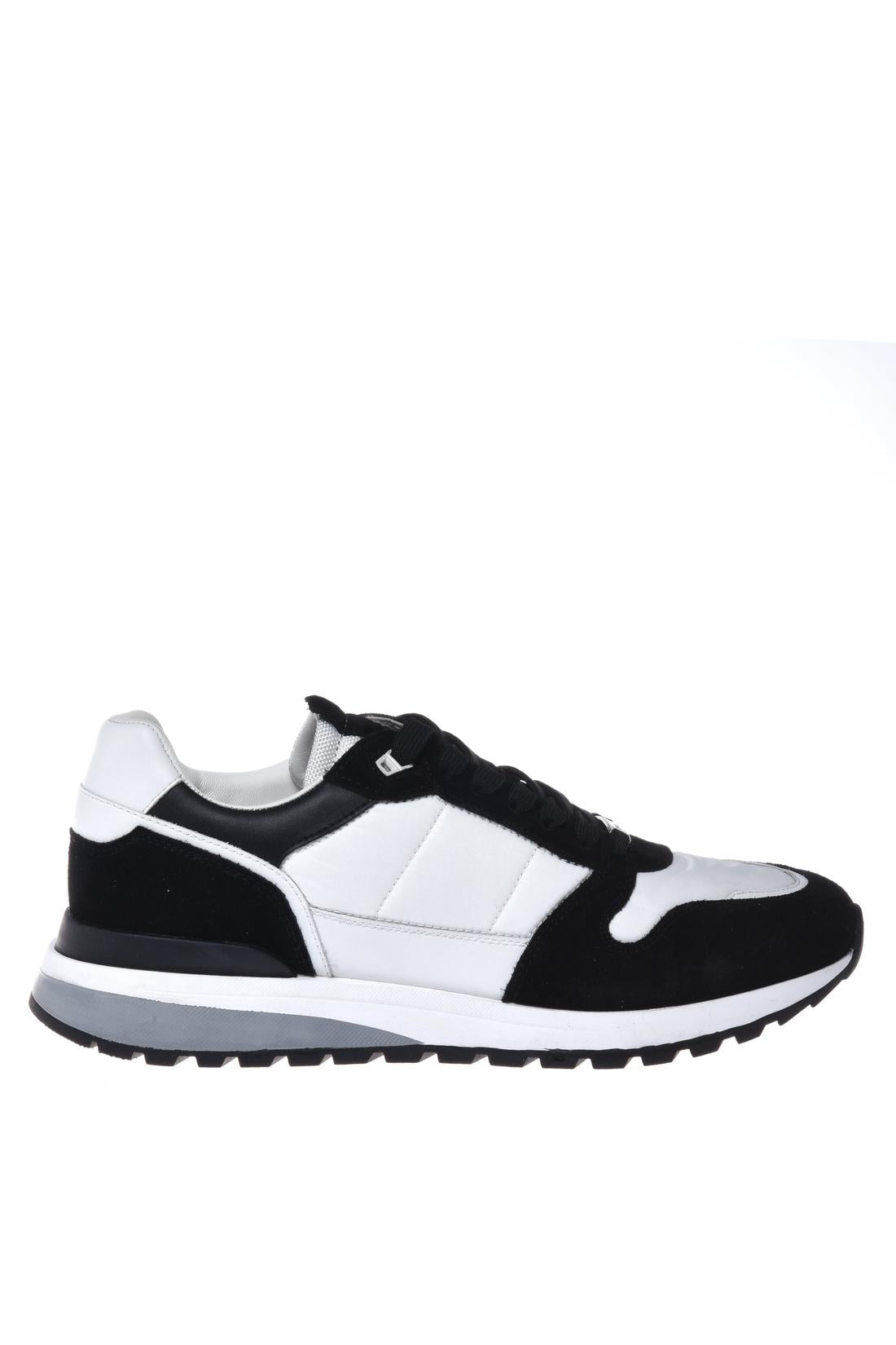 Sneaker in suede and fabric white