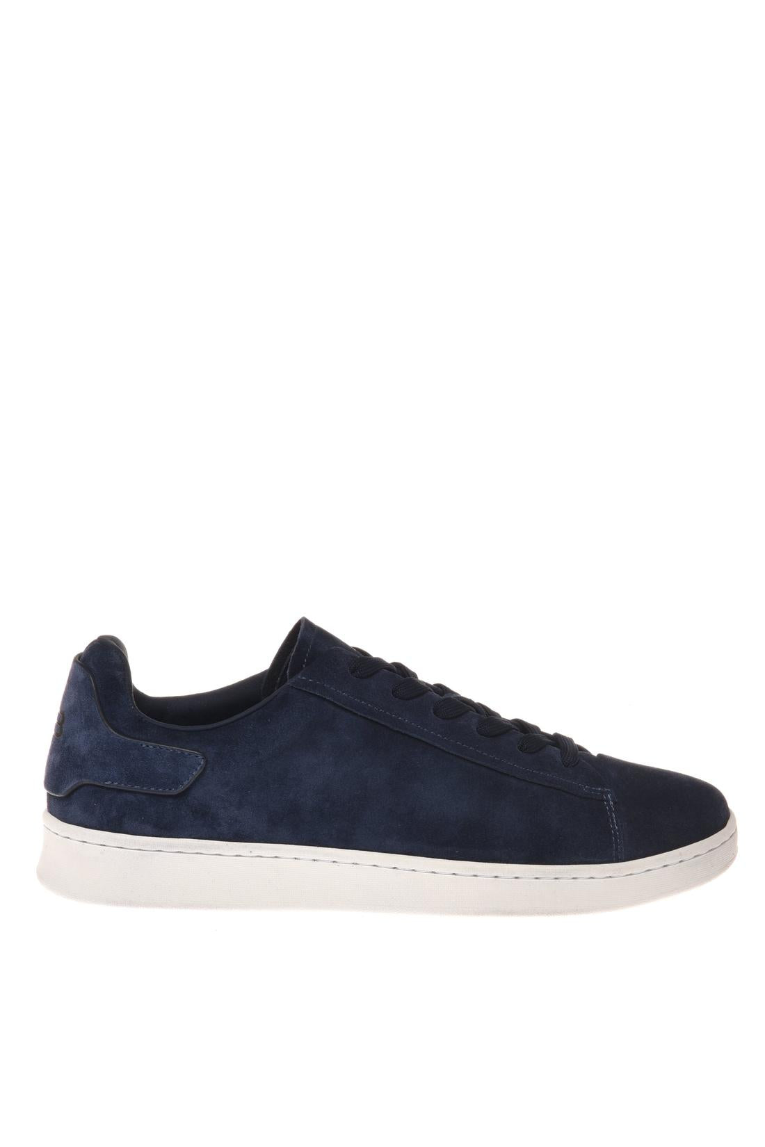 Sneaker in suede leather blue