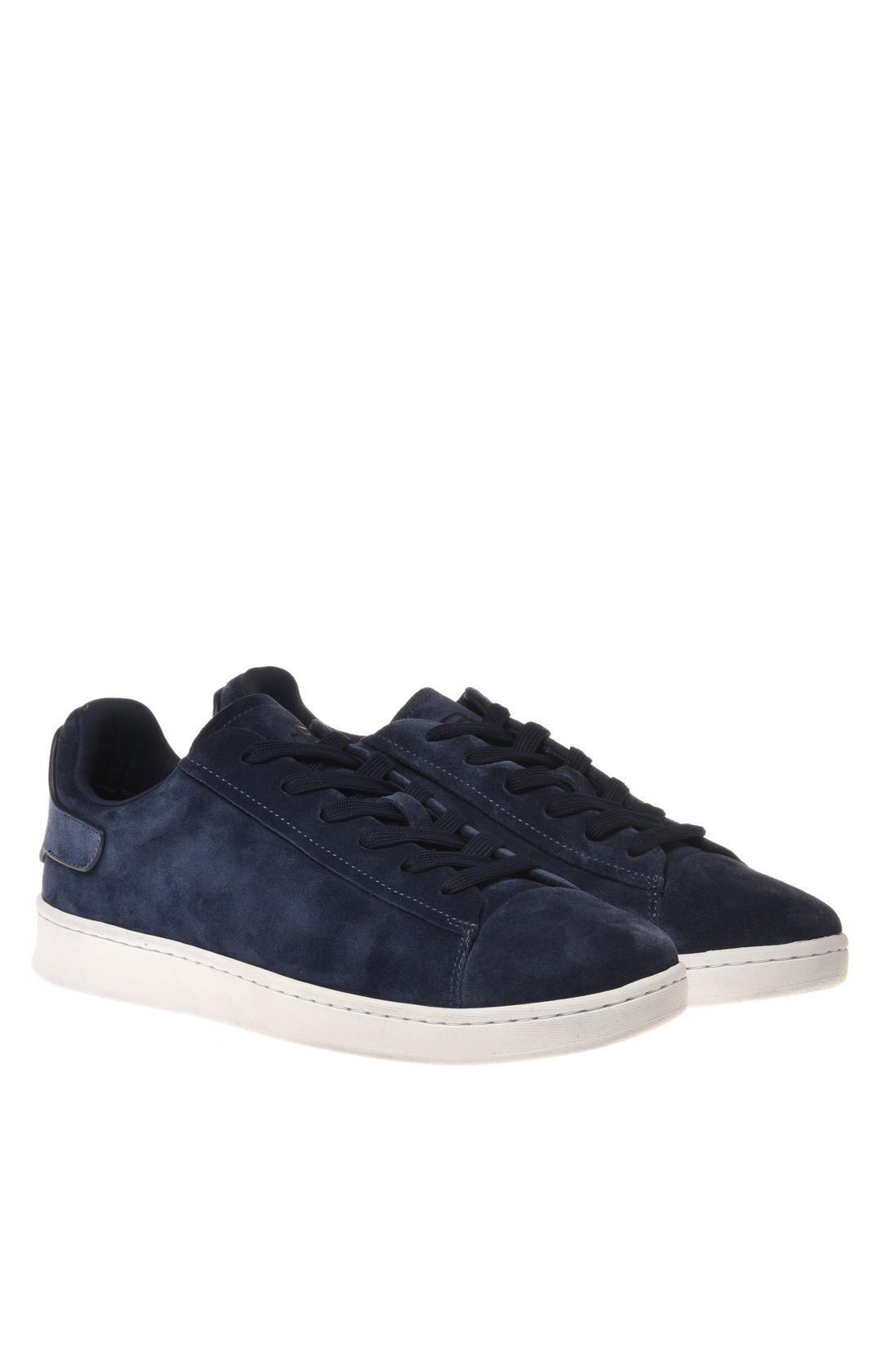 Sneaker in suede leather blue