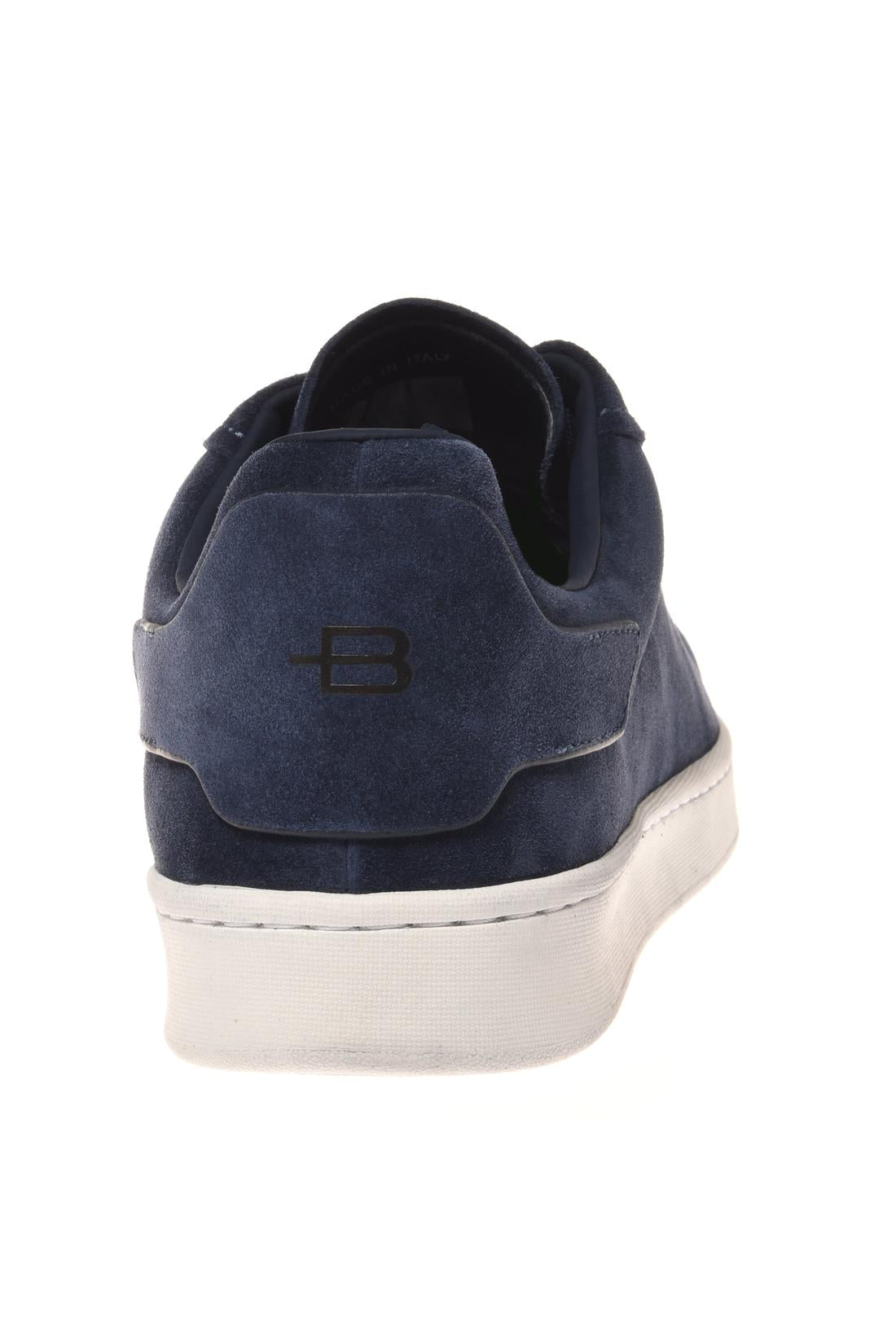 Sneaker in suede leather blue