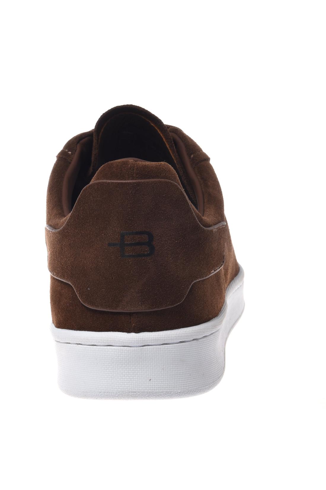 Sneaker in suede leather brown