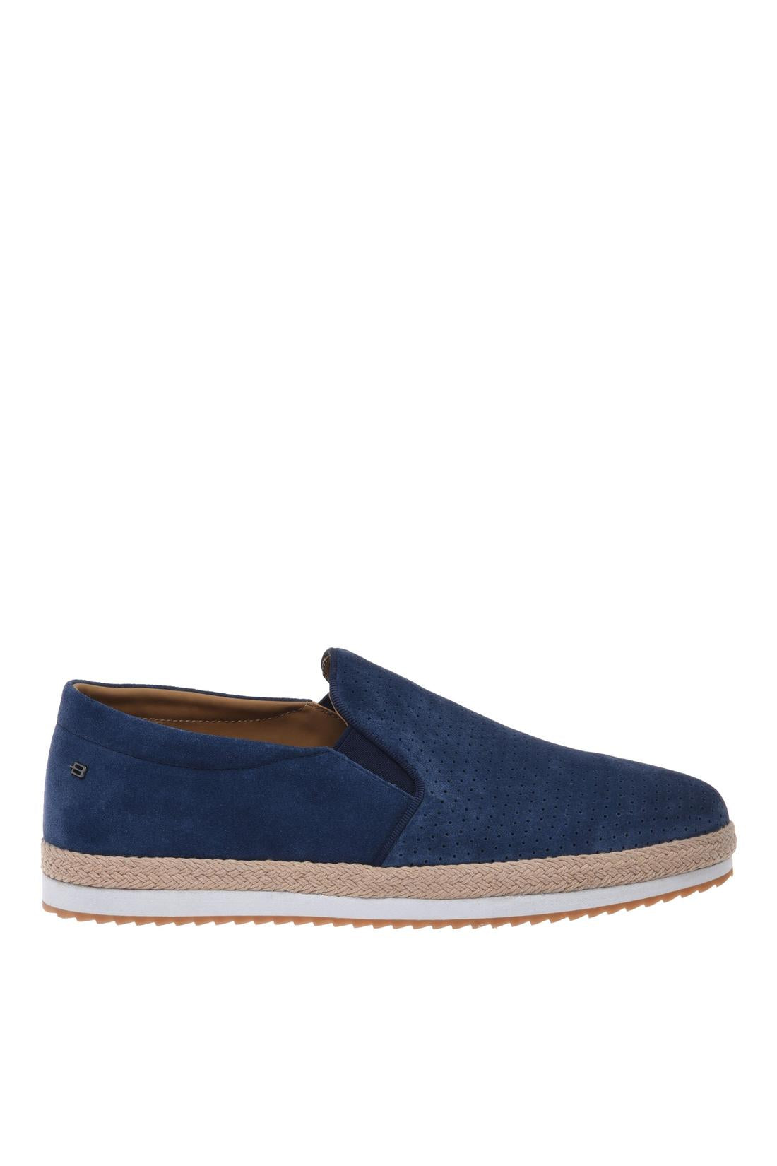 Slip‑on in perforated blue suede-Baldinini-OUTLET-39-PACIFICO-ARCHIVIST-ARCHIVE-SALE