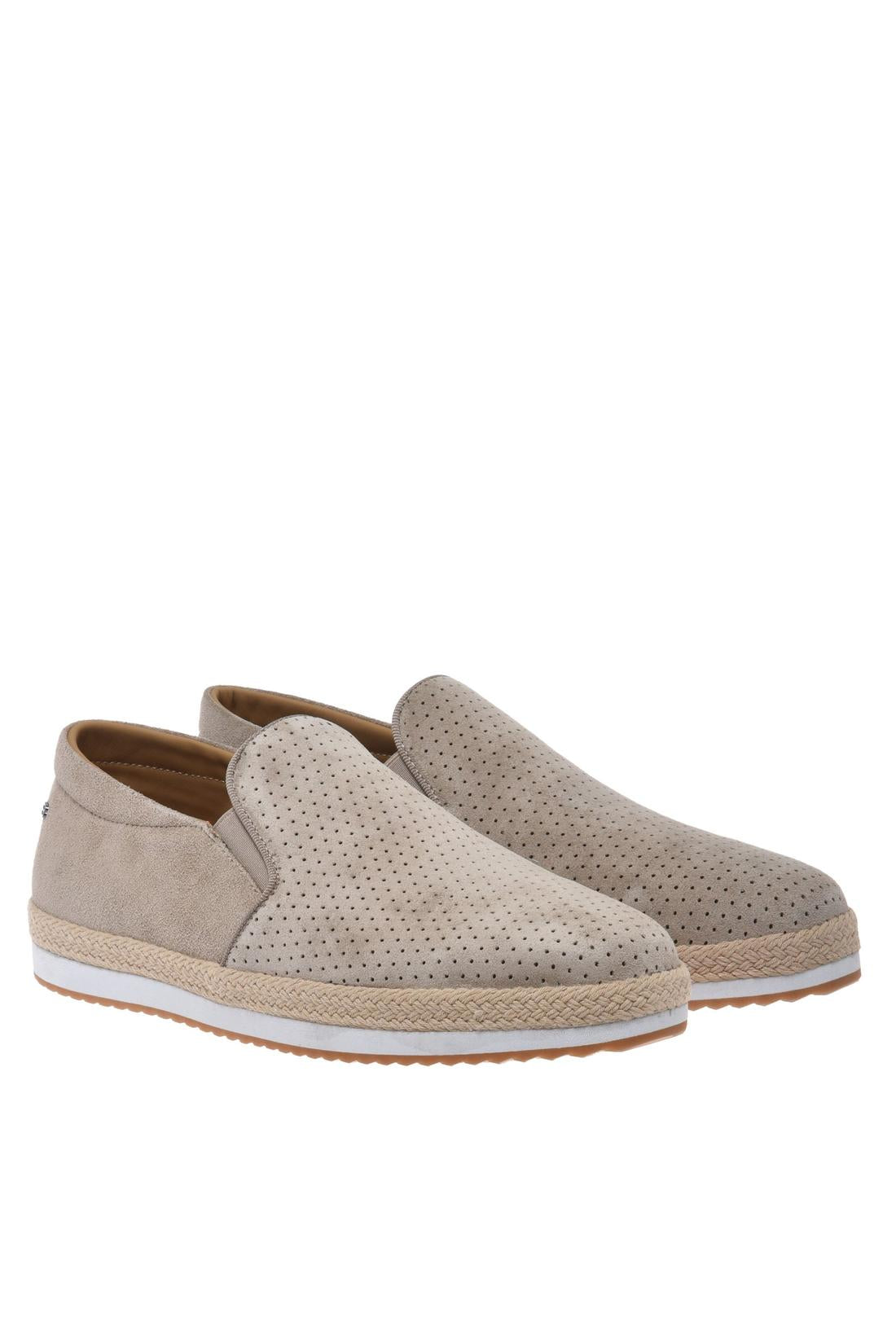 Slip‑on in perforated beige suede-Baldinini-OUTLET-ARCHIVIST-ARCHIVE-SALE