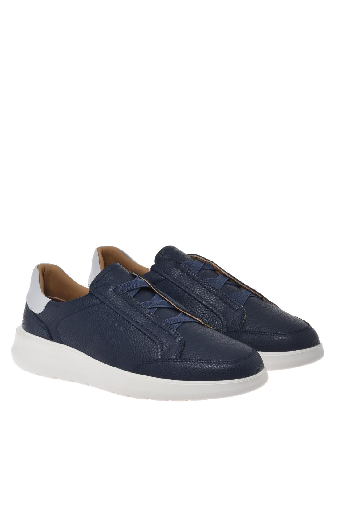 Blue bottalato leather slip-on-Baldinini-OUTLET-ARCHIVIST-ARCHIVE-SALE