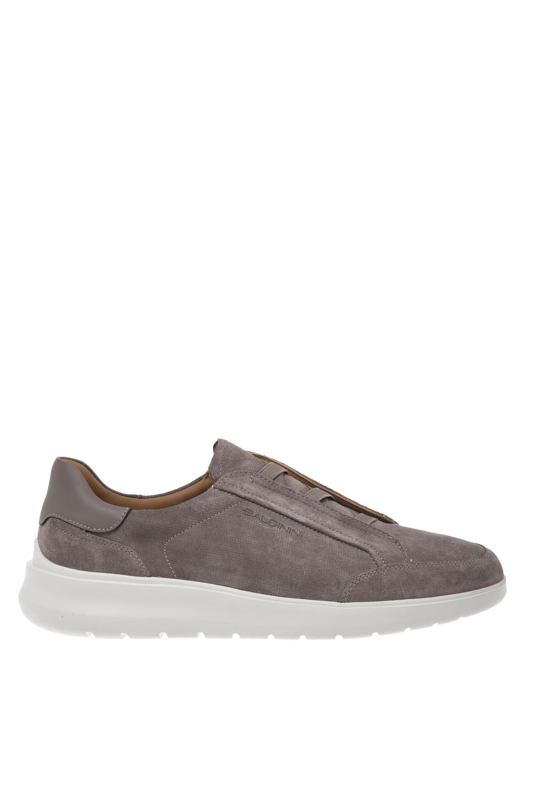 Taupe suede leather slip‑on-Baldinini-OUTLET-39-TORTORA-ARCHIVIST-ARCHIVE-SALE